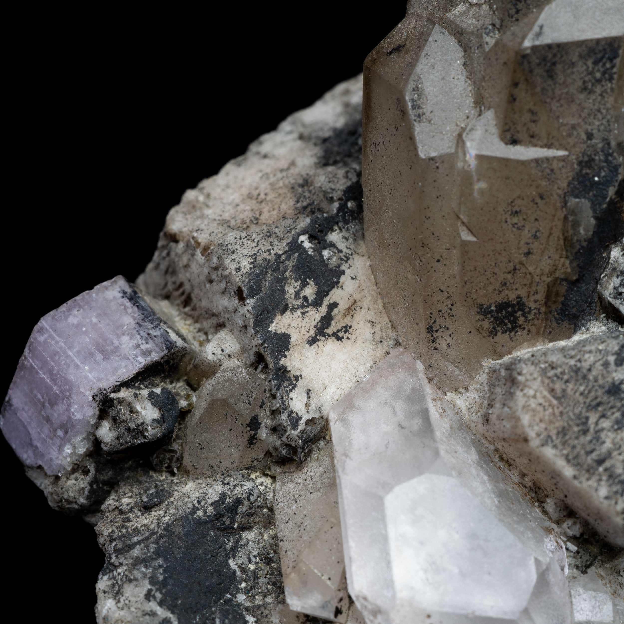 Violet Apatite, Topaz & Smoky Quartz Specimen 66.25g