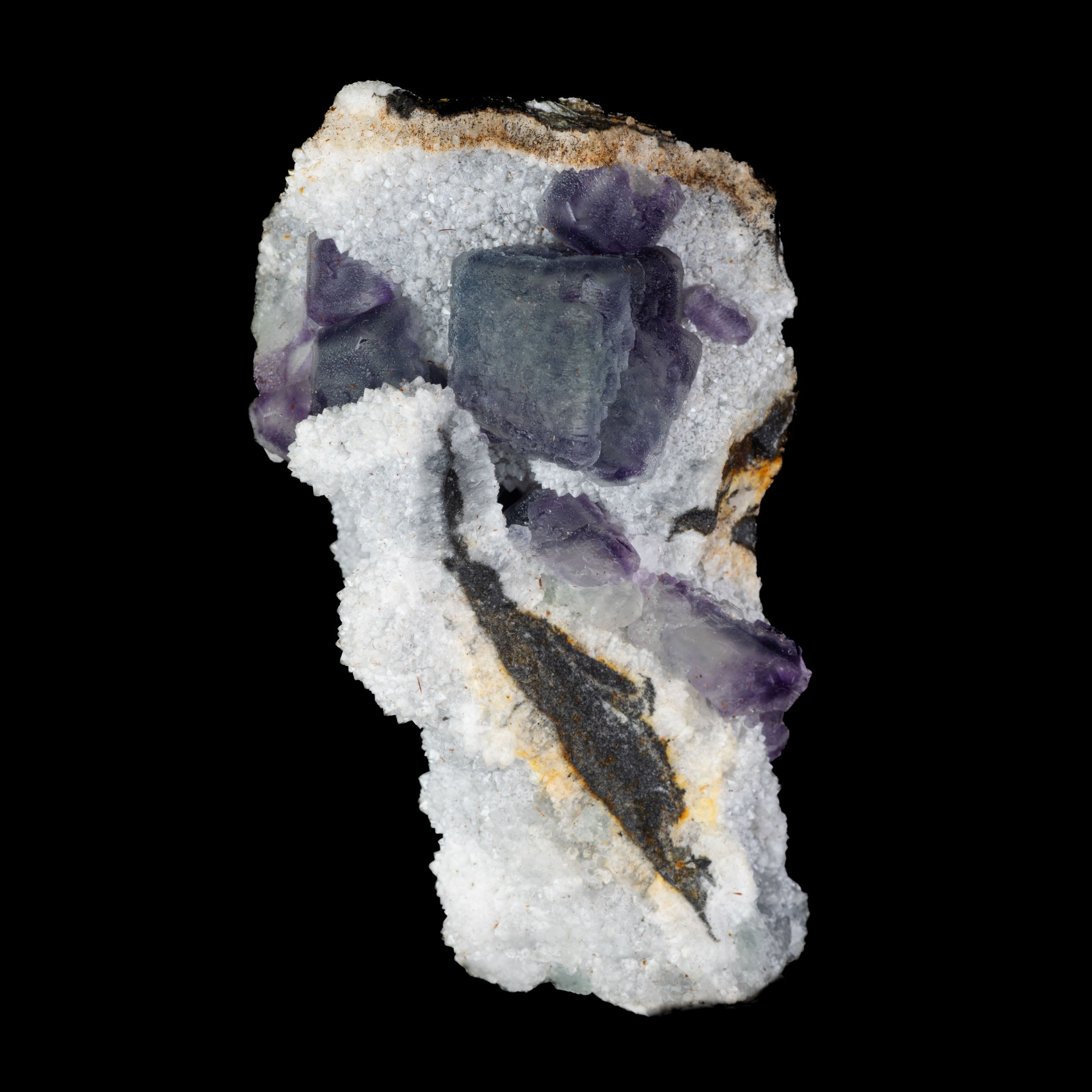 Aqua Blue & Purple Phantom Fluorite 105g - 81 x 47 x 29mm