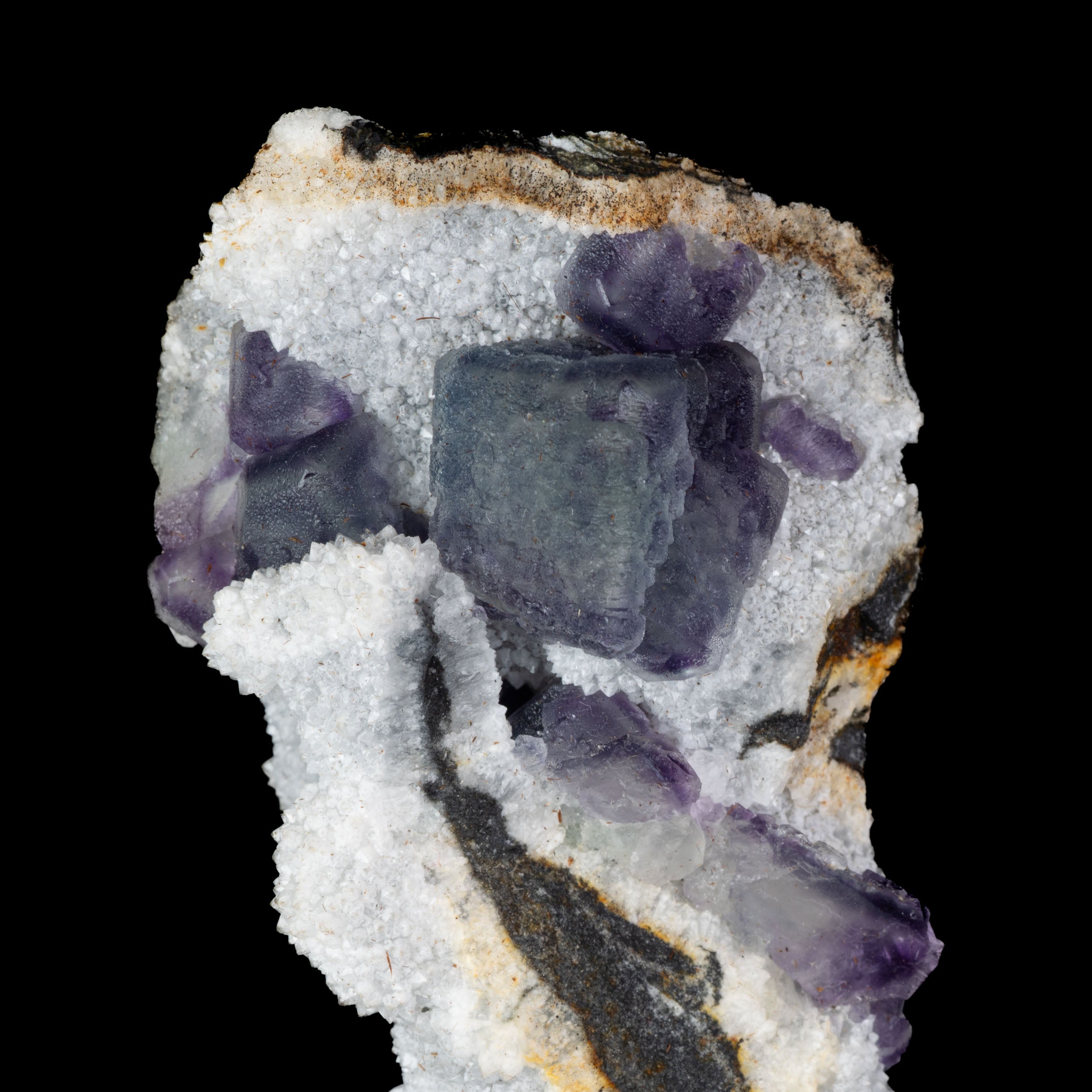 Aqua Blue & Purple Phantom Fluorite 105g - 81 x 47 x 29mm