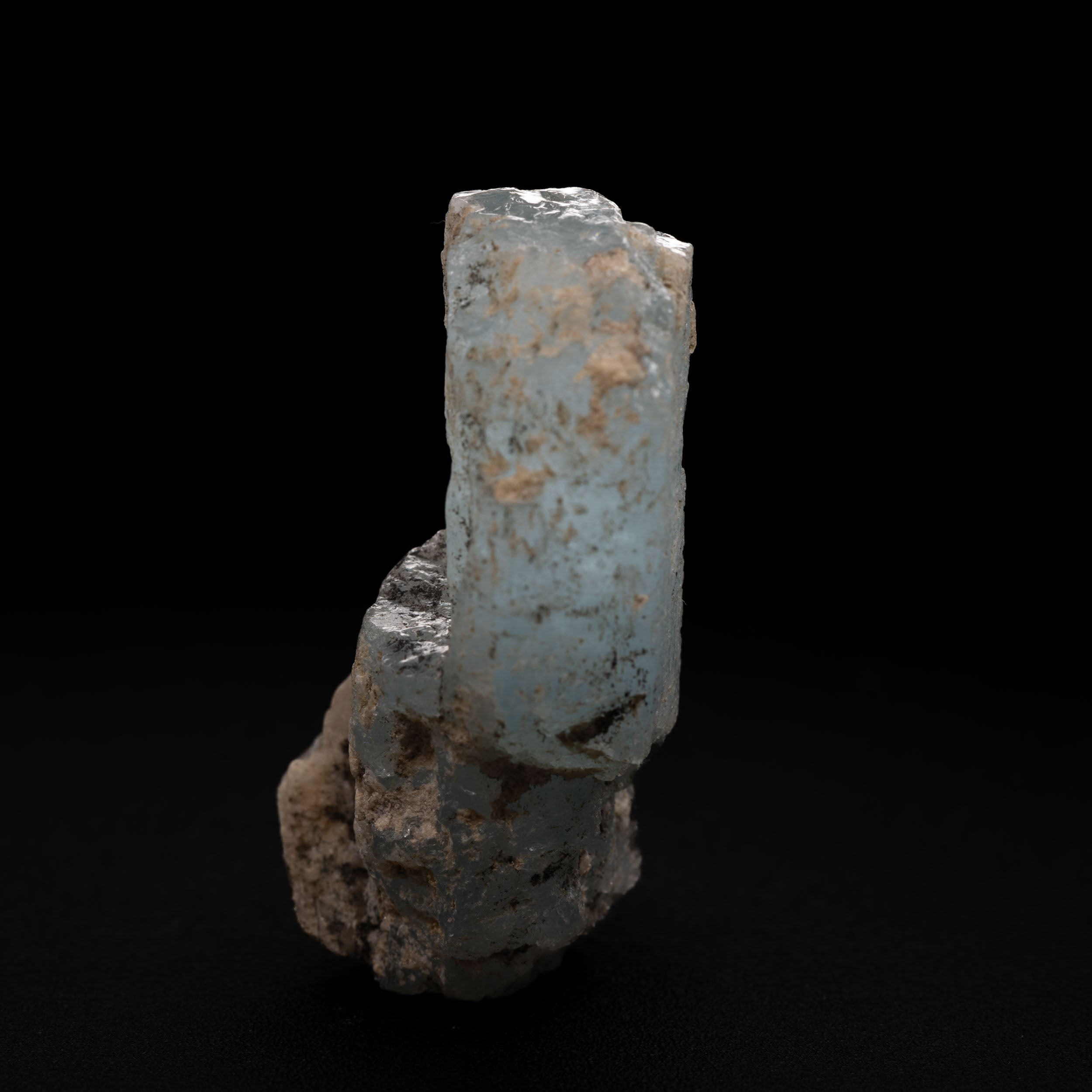 Aquamarine with Quartz/Fluorite Cluster - 34g, Pakistan