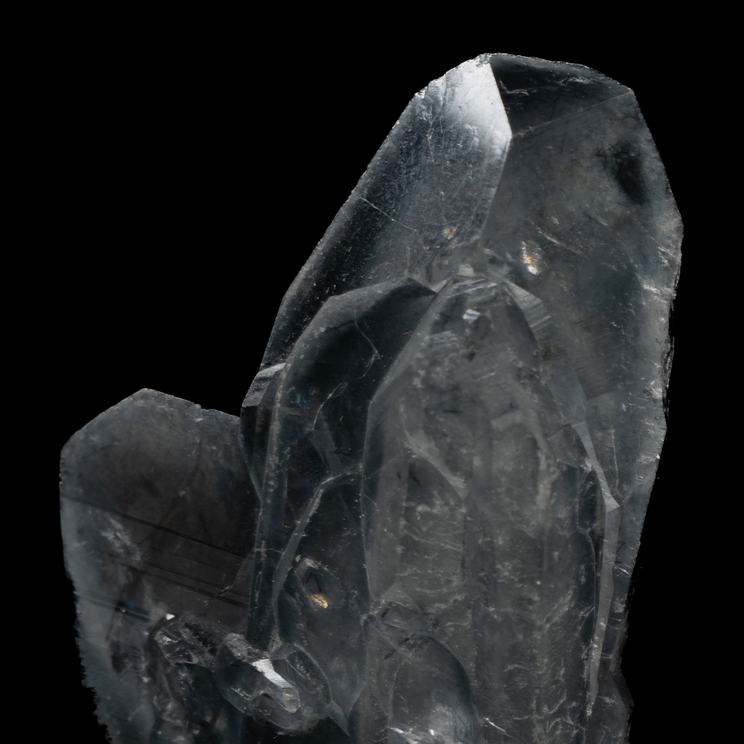 Smoky Blue Quartz with Magnesio-riebeckite needles - Brazil - 9g