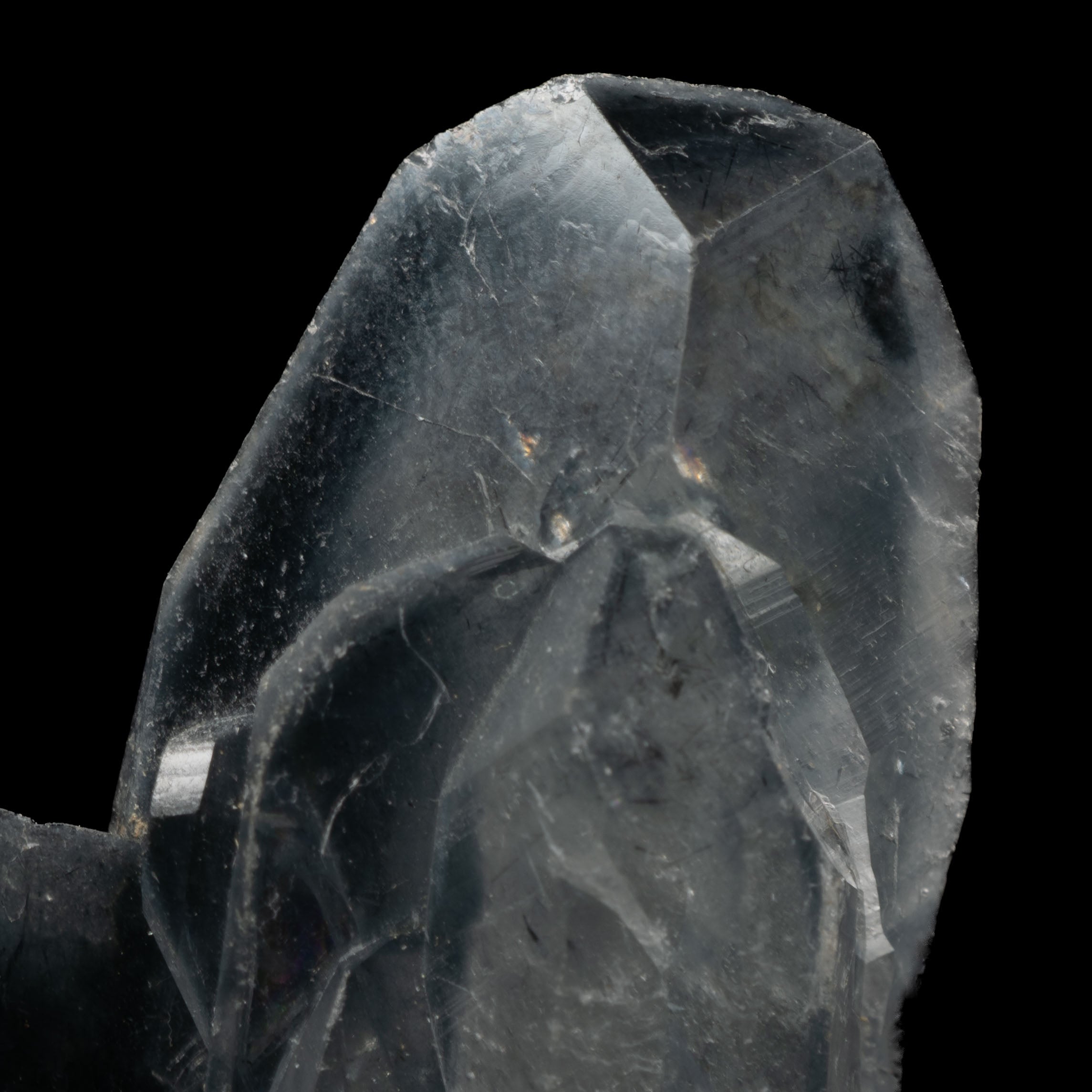Smoky Blue Quartz with Magnesio-riebeckite needles - Brazil - 9g