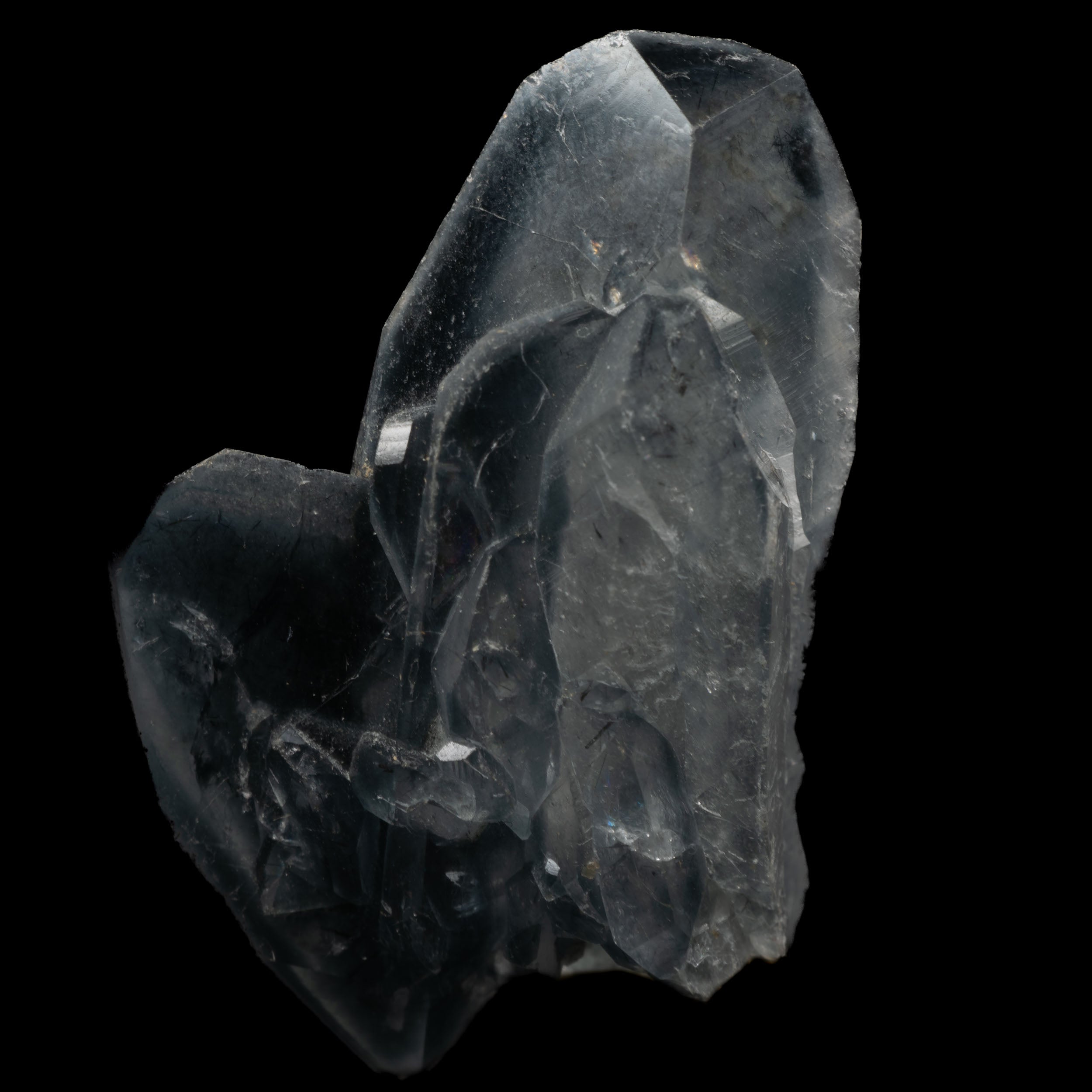 Smoky Blue Quartz with Magnesio-riebeckite needles - Brazil - 9g