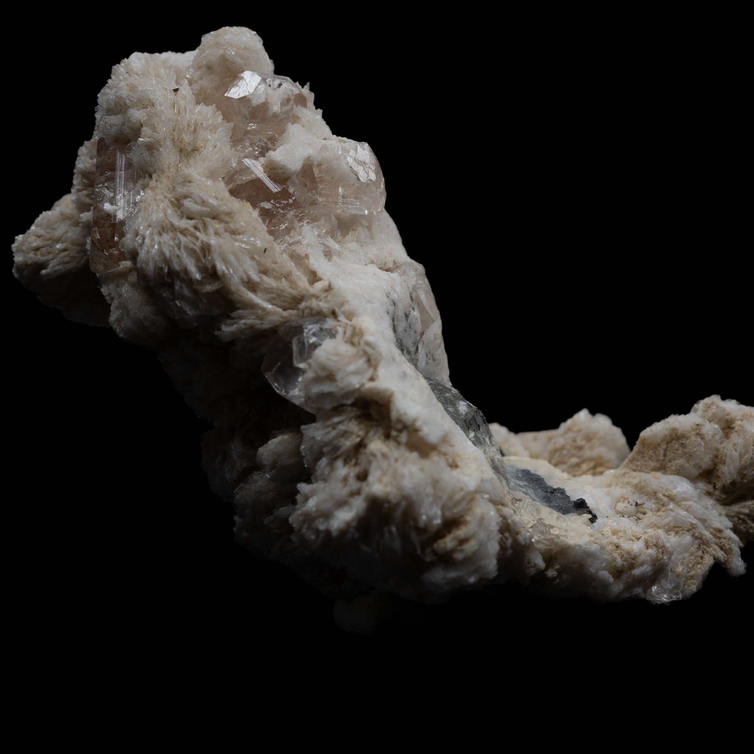 Champagne Topaz on Cleavelandite & Schorl – Shigar Valley Pakistan