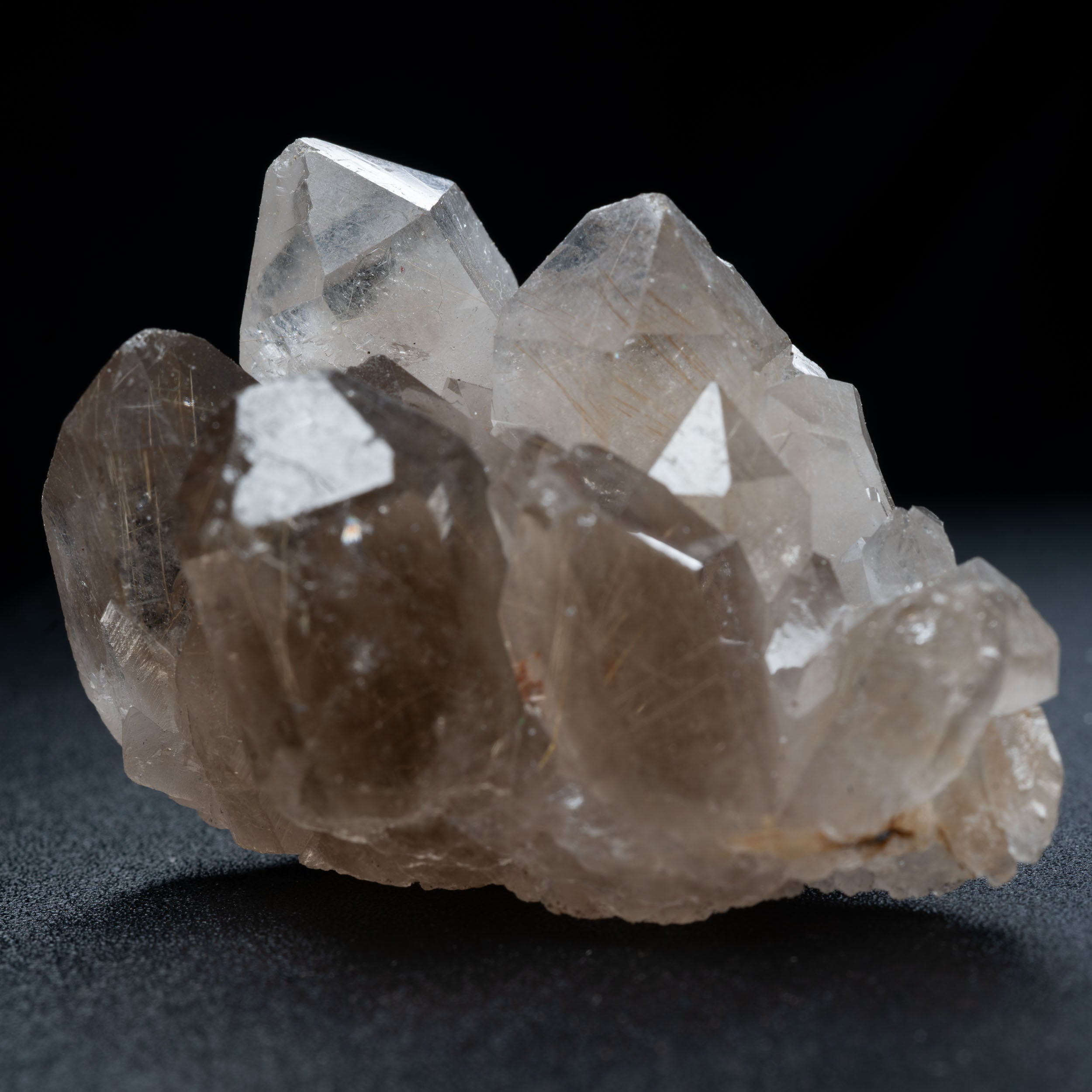 Golden Rutile-Threaded Smoky-Quartz Cathedral Cluster, Bahia, Brazil