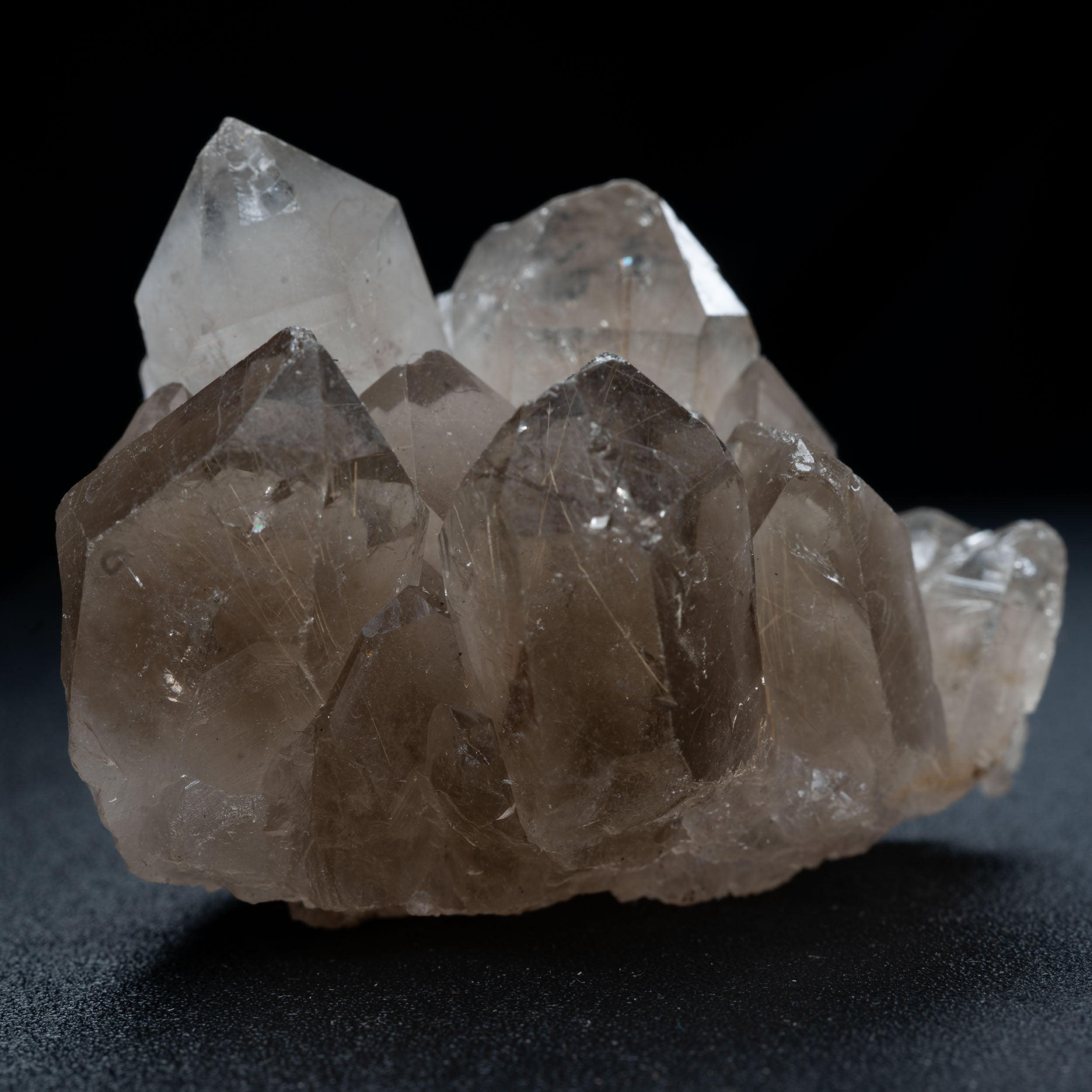 Golden Rutile-Threaded Smoky-Quartz Cathedral Cluster, Bahia, Brazil