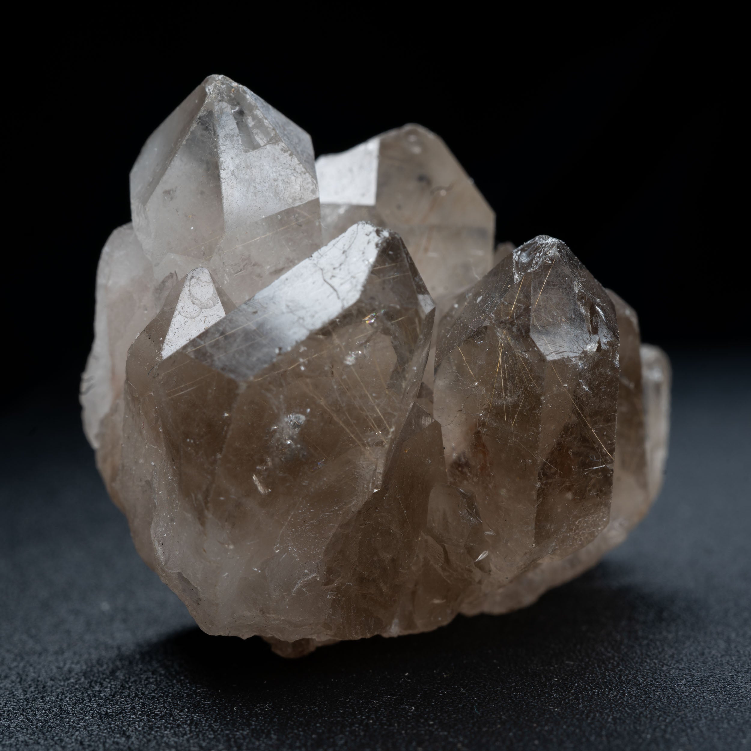 Golden Rutile-Threaded Smoky-Quartz Cathedral Cluster, Bahia, Brazil