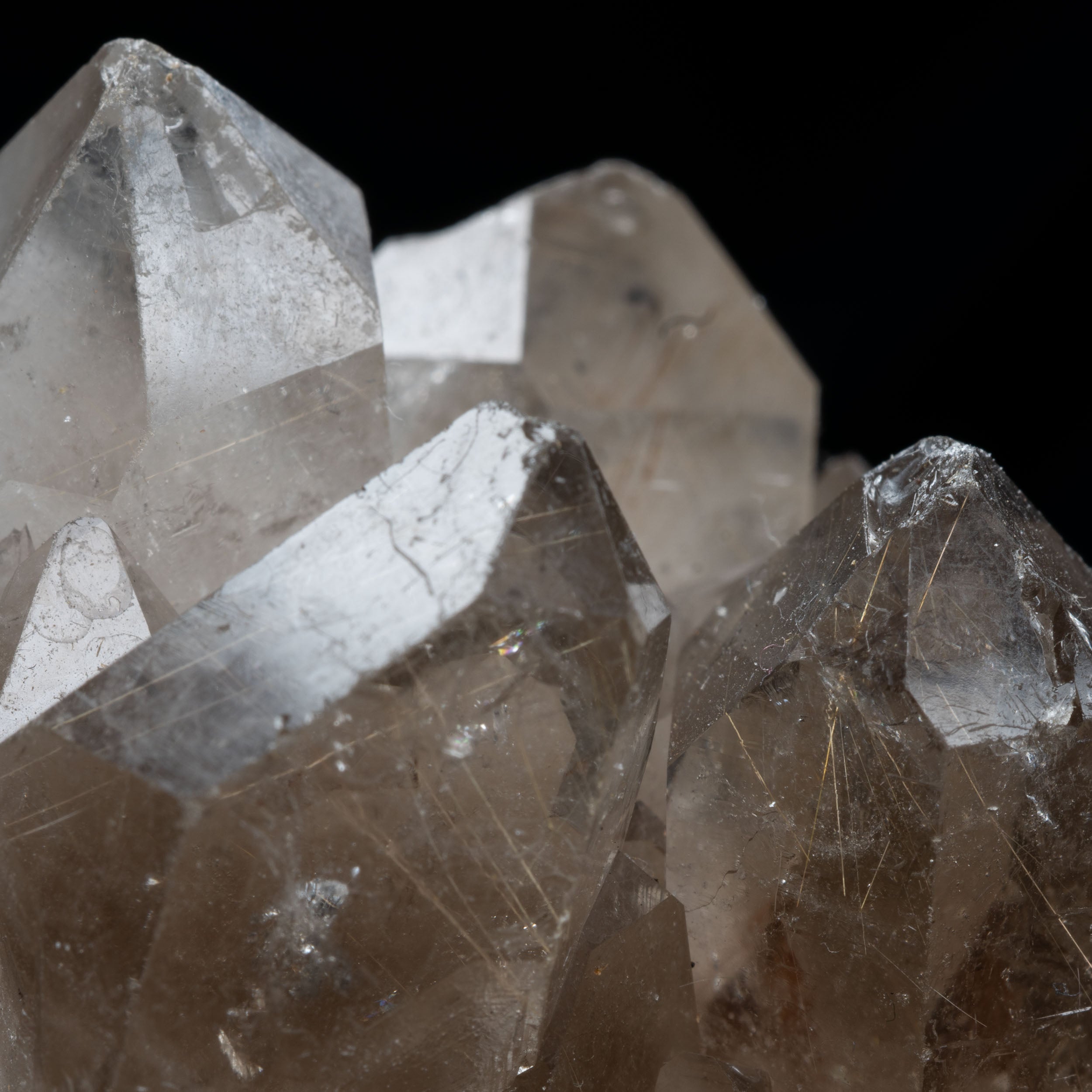 Golden Rutile-Threaded Smoky-Quartz Cathedral Cluster, Bahia, Brazil
