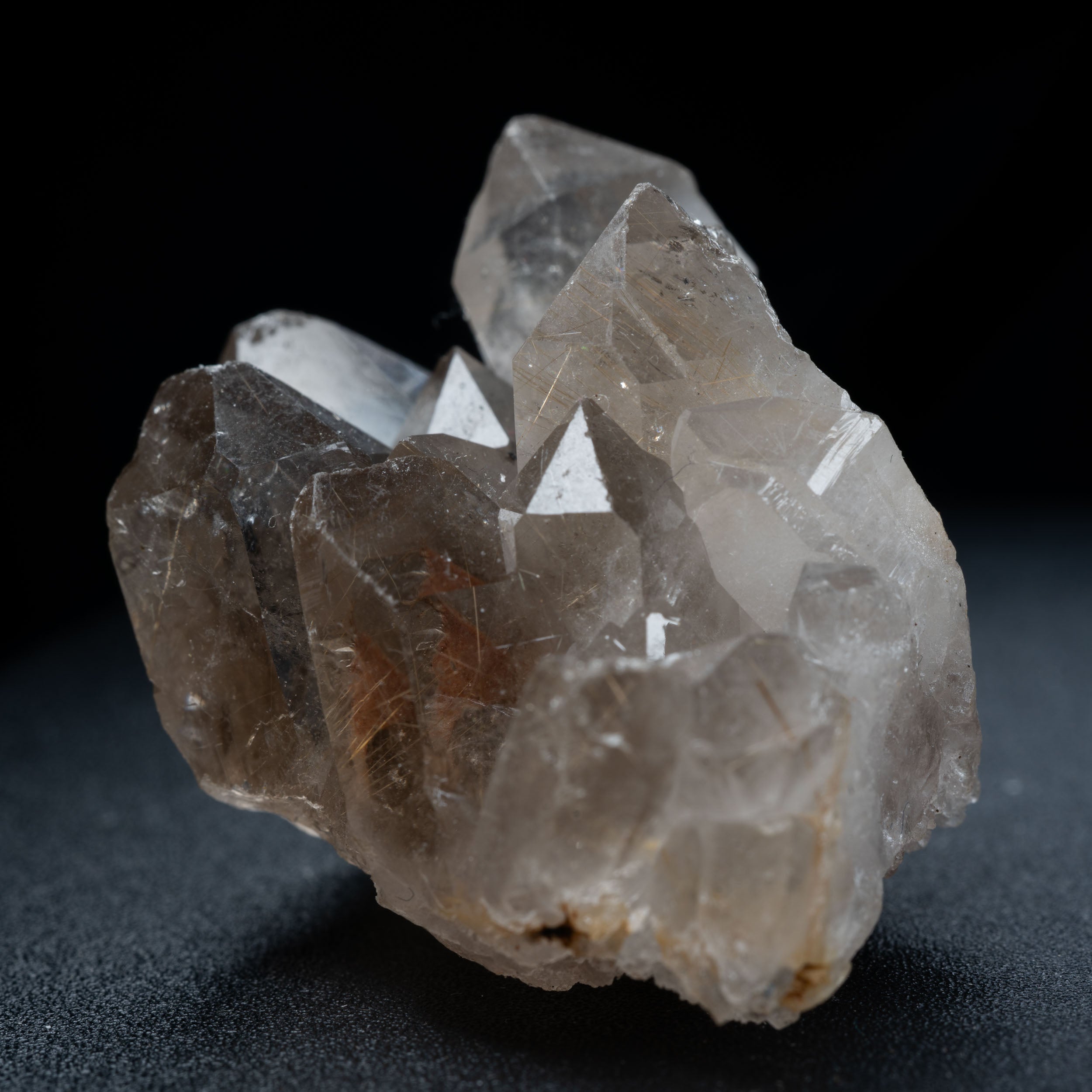Golden Rutile-Threaded Smoky-Quartz Cathedral Cluster, Bahia, Brazil