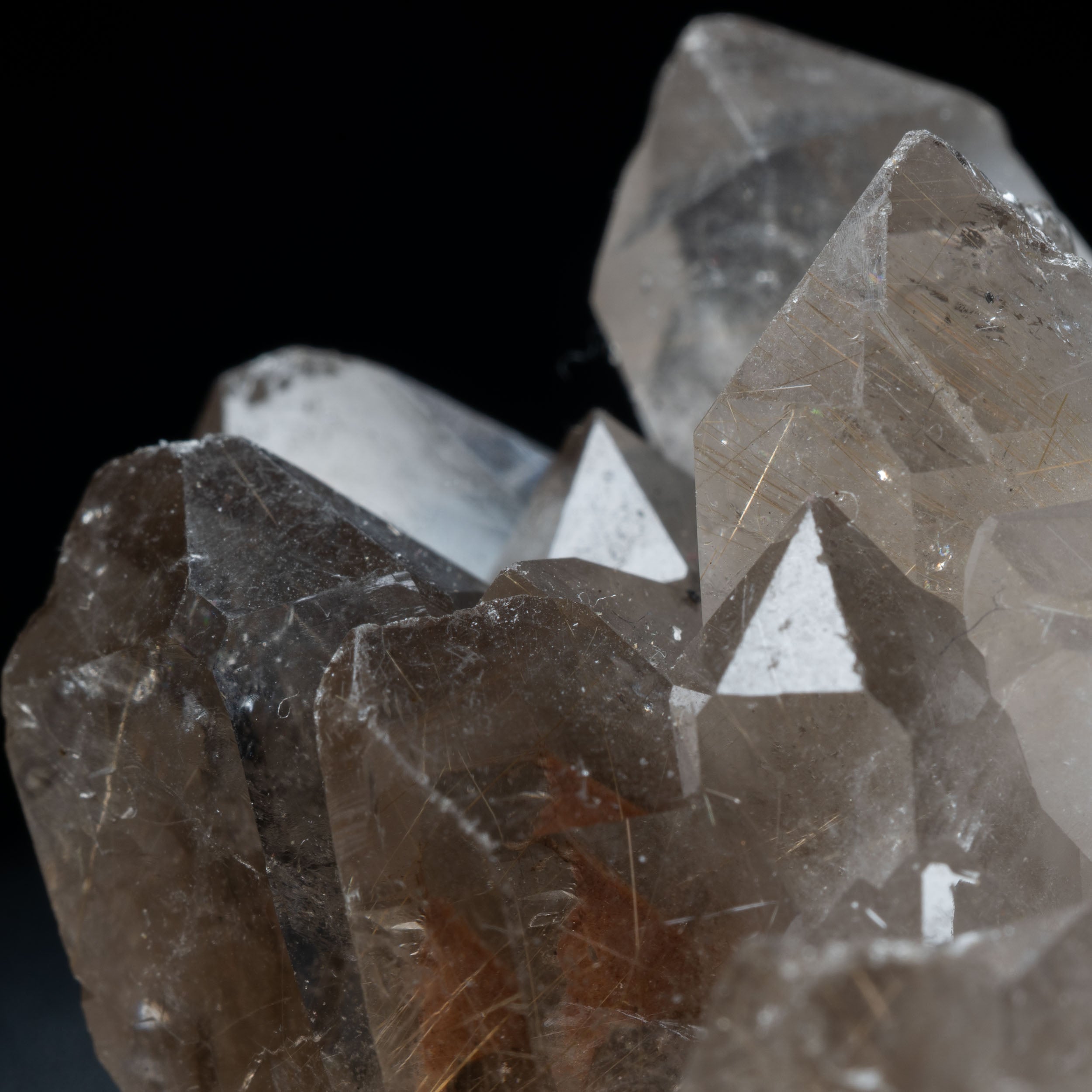 Golden Rutile-Threaded Smoky-Quartz Cathedral Cluster, Bahia, Brazil