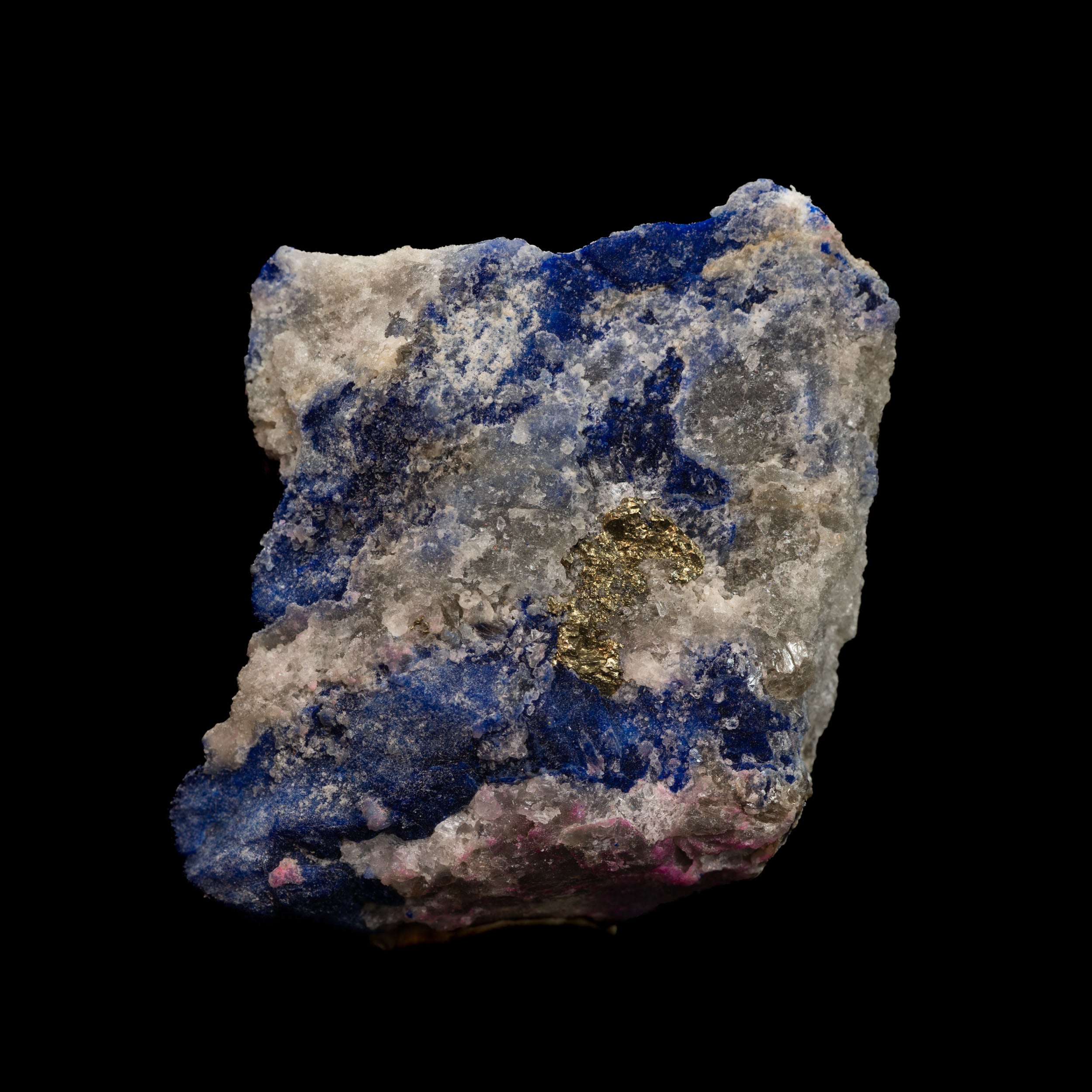 Royal Blue Lapis Lazuli with Pyrite & Calcite 25.17g