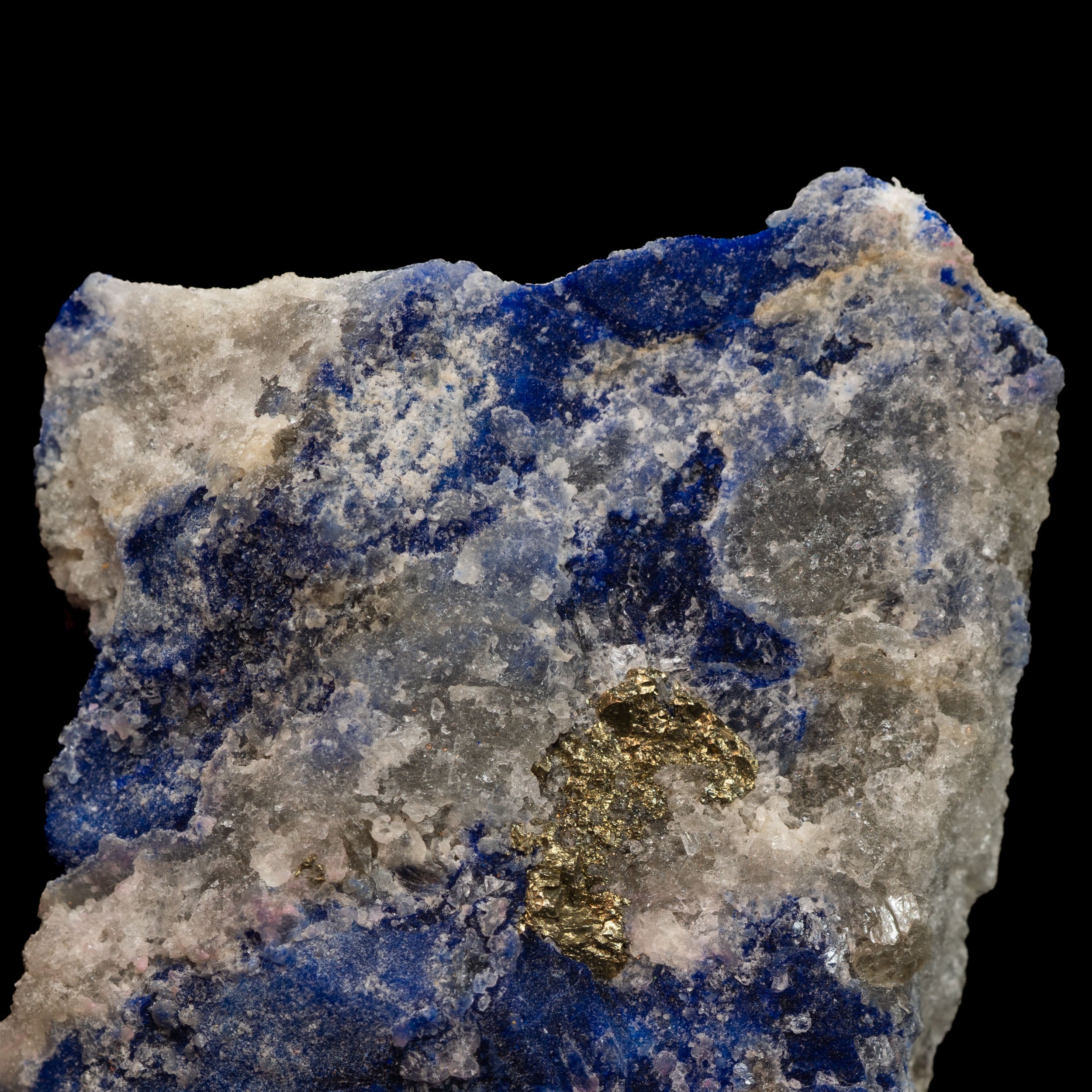 Royal Blue Lapis Lazuli with Pyrite & Calcite 25.17g