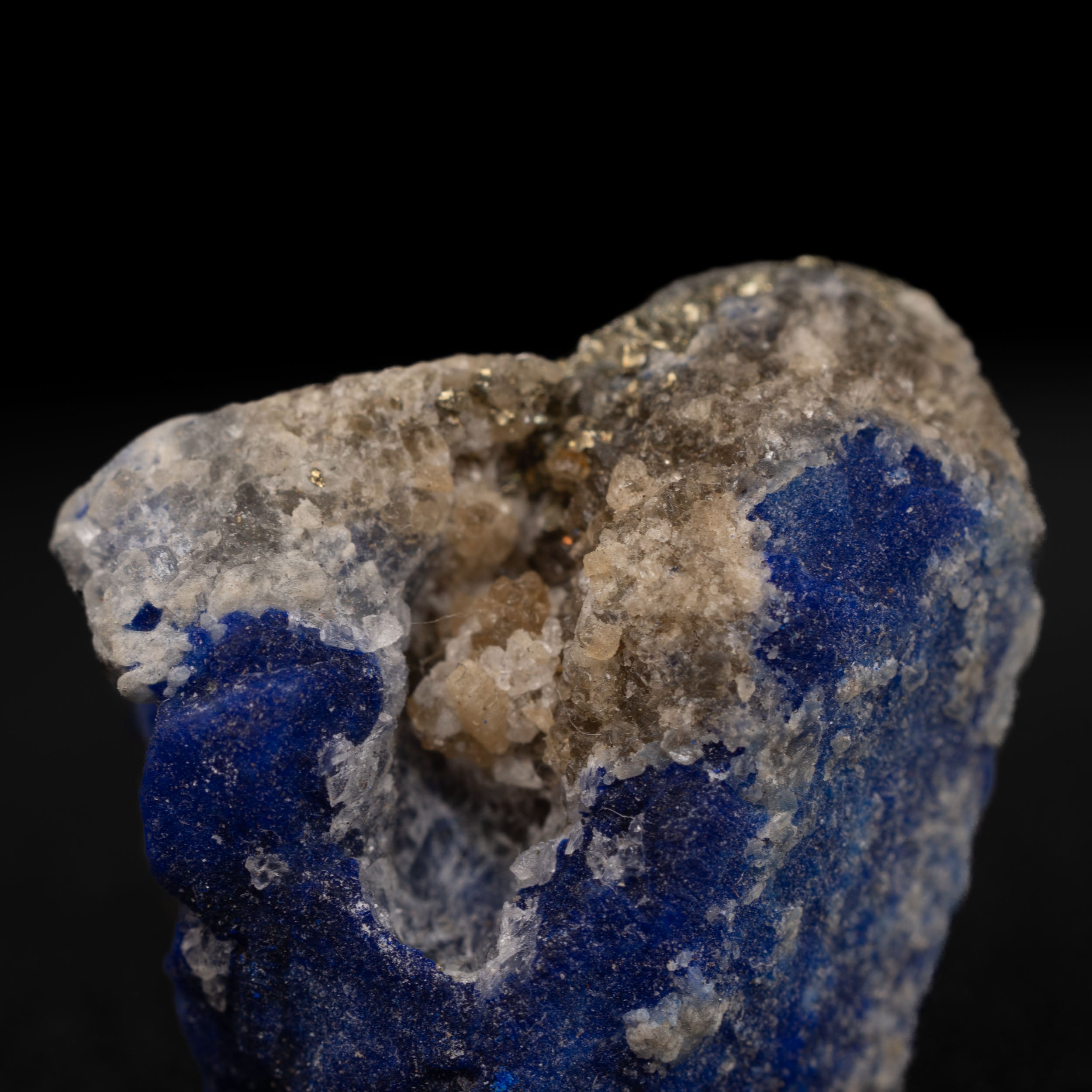 Royal Blue Lapis Lazuli with Lazurite, Pyrite & Calcite, 6.36g