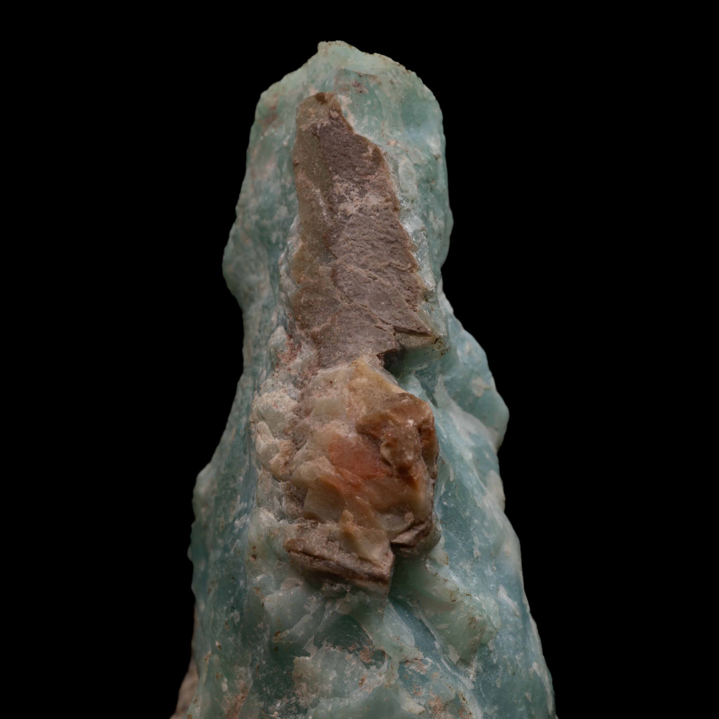 Raw Larimar Specimen 83.69g with Earthy Matrix Inclusions