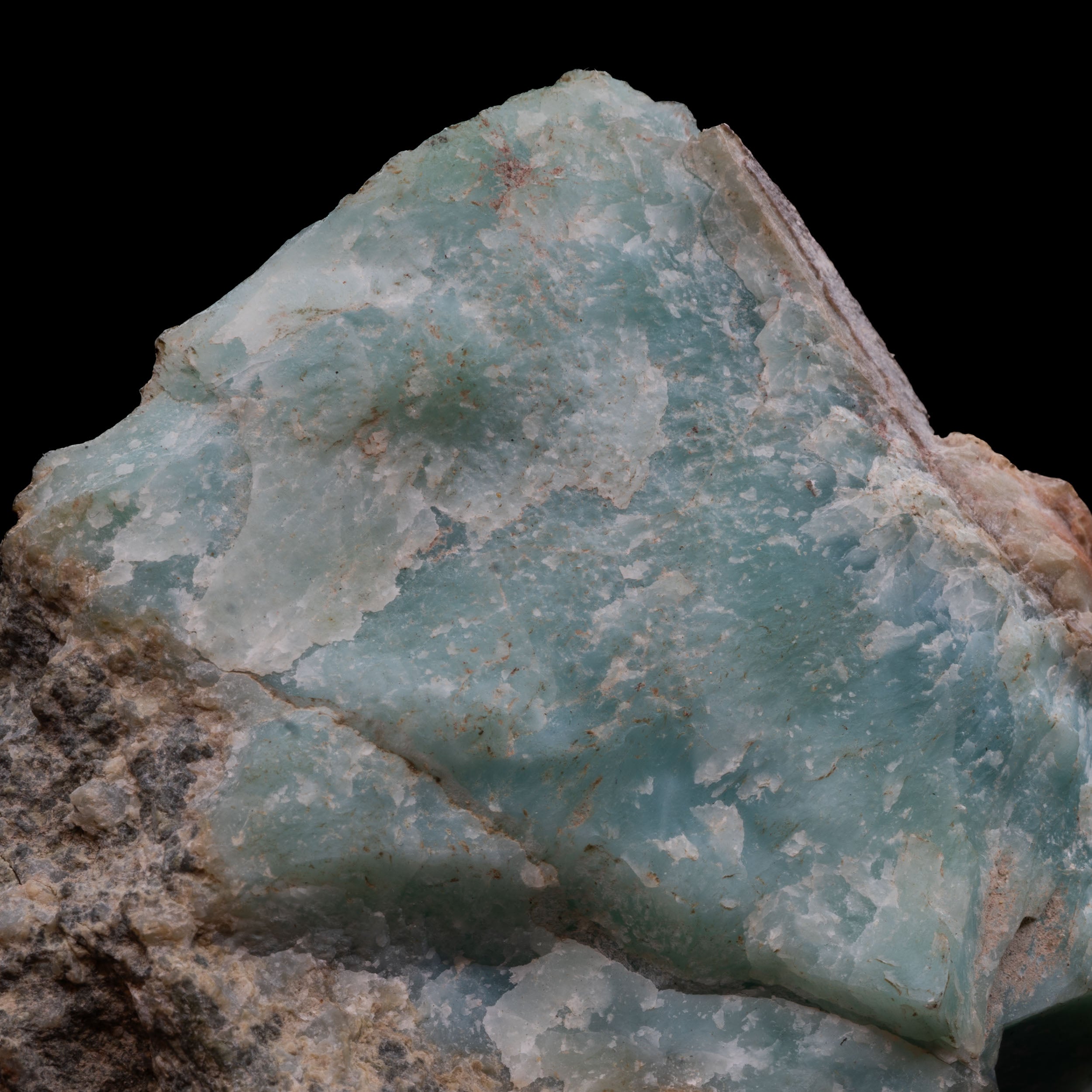 Raw Larimar Specimen 83.69g with Earthy Matrix Inclusions