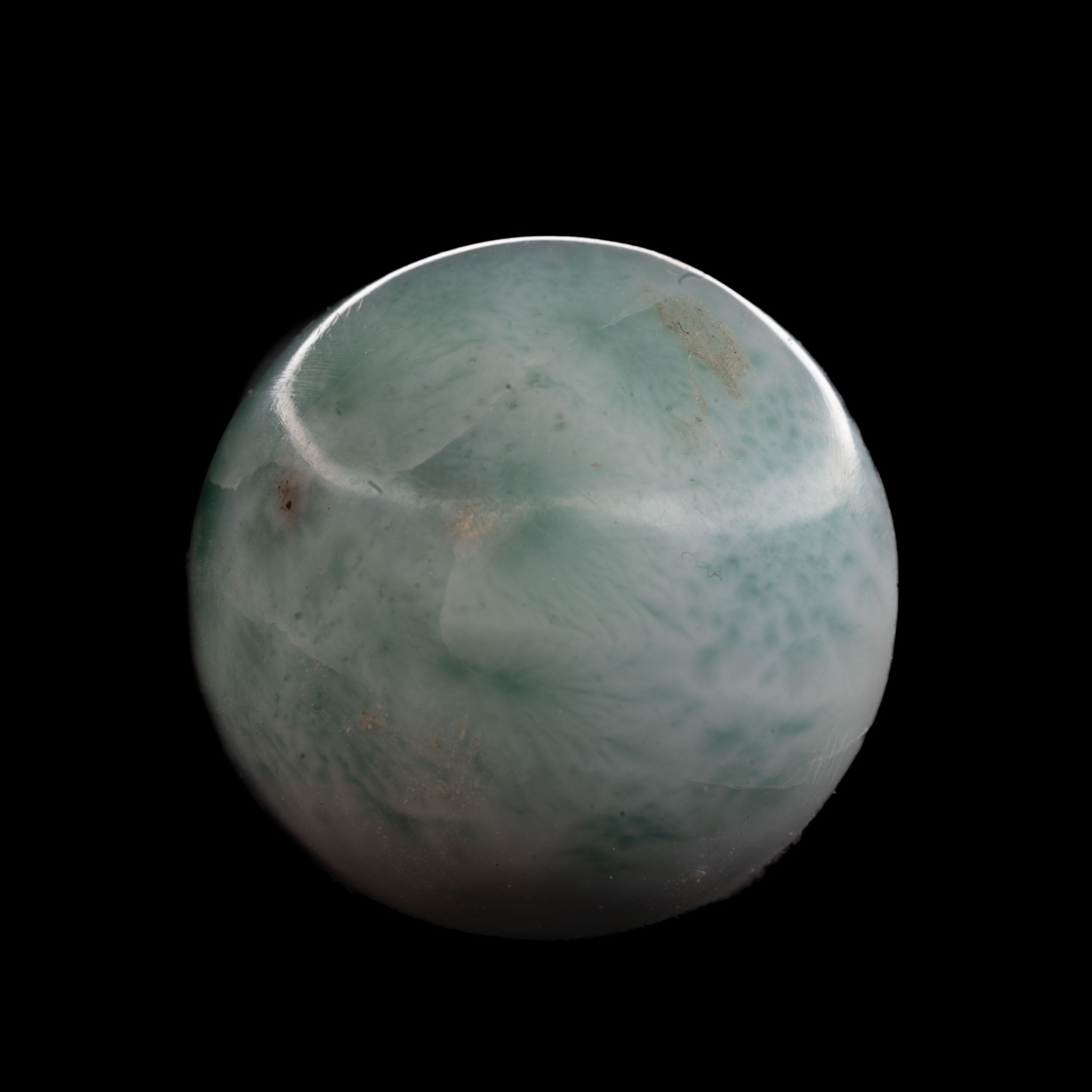 Polished Larimar Sphere 14.9g - Seafoam Serenity in 21mm