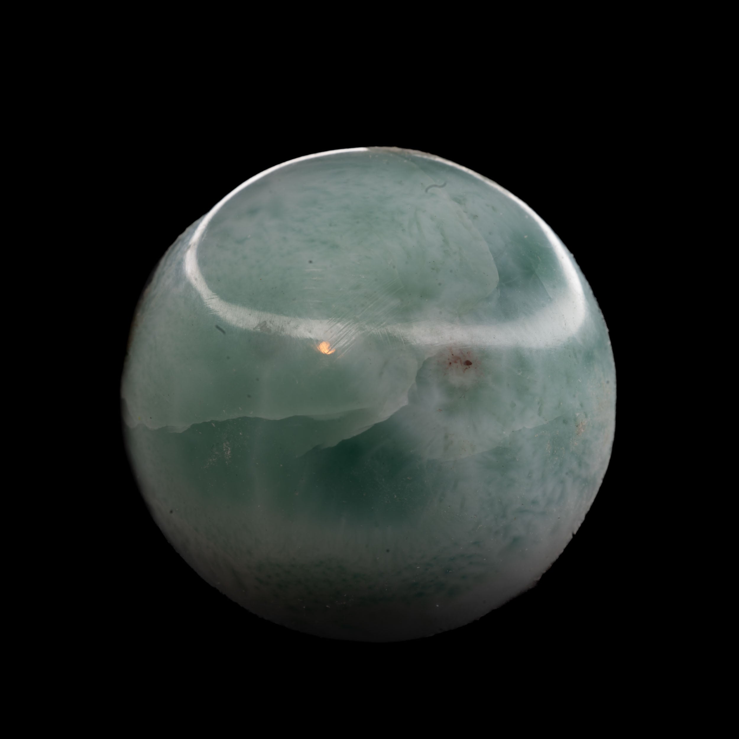 Polished Larimar Sphere 14.9g - Seafoam Serenity in 21mm