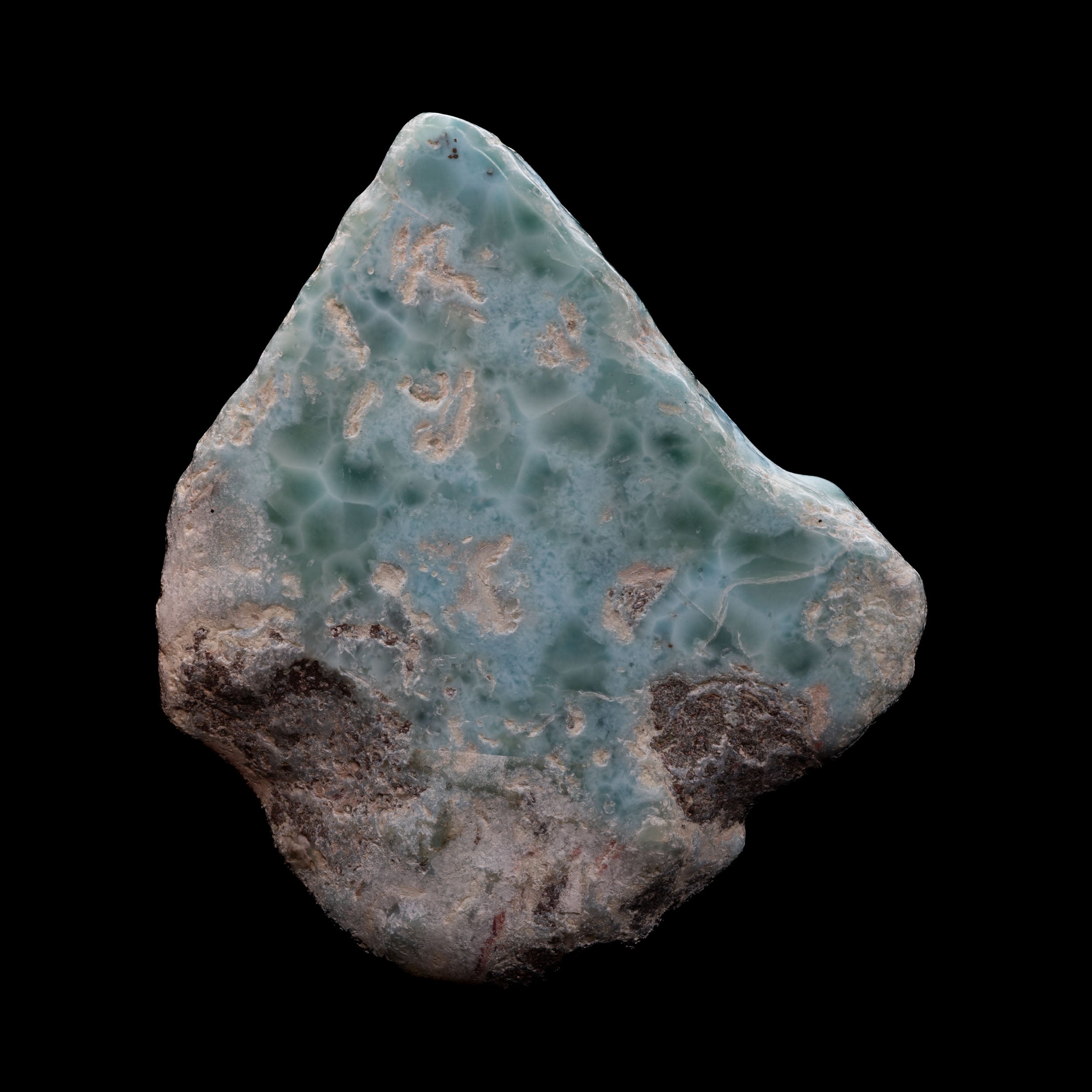 Polished Larimar Specimen 74.3g - Vibrant Caribbean Beauty