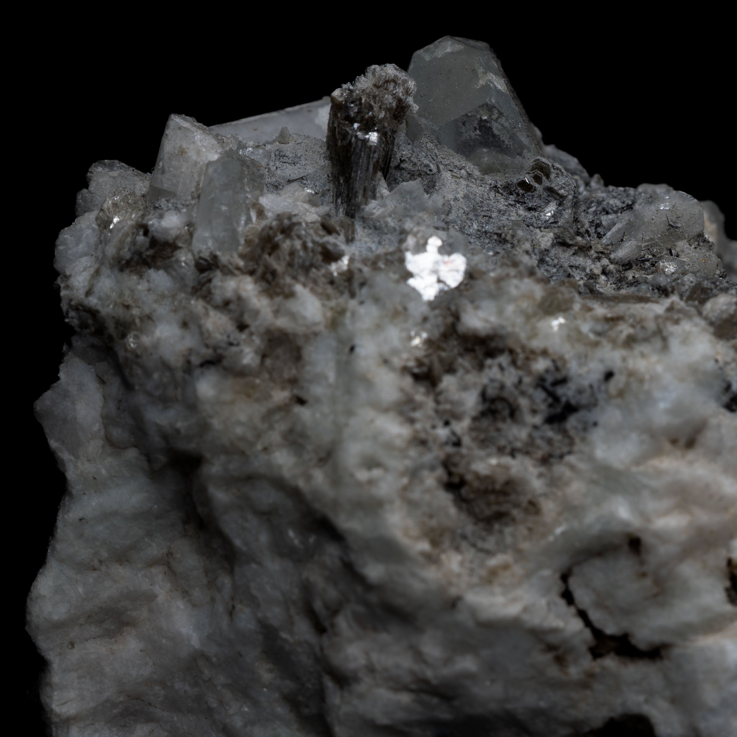 Pale-Blue Topaz on Quartz–Albite & Schorl Matrix – 330 g, Shigar Valley