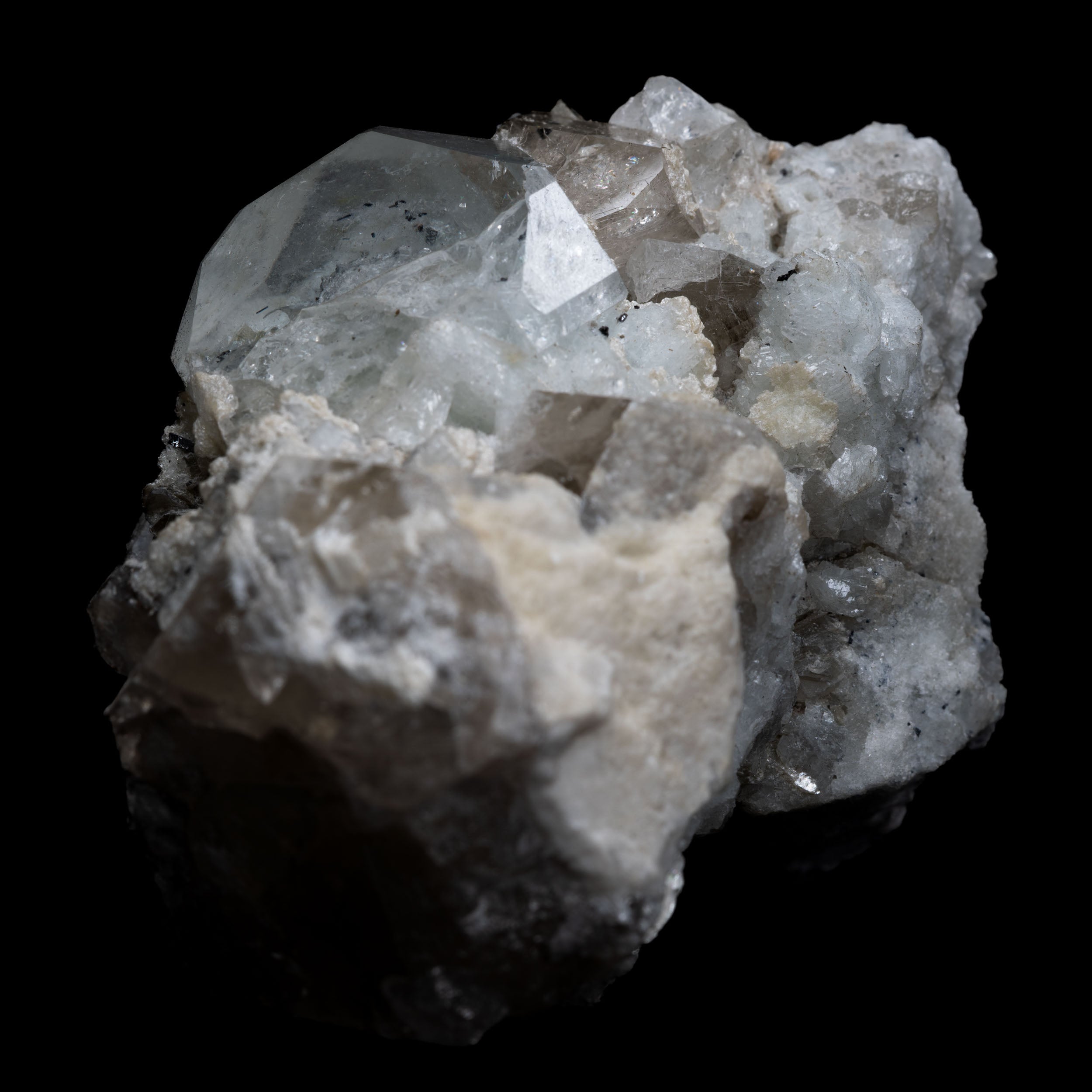 Pale-Blue Topaz with Smoky Quartz & Albite Matrix – 232 g, Shigar Valley