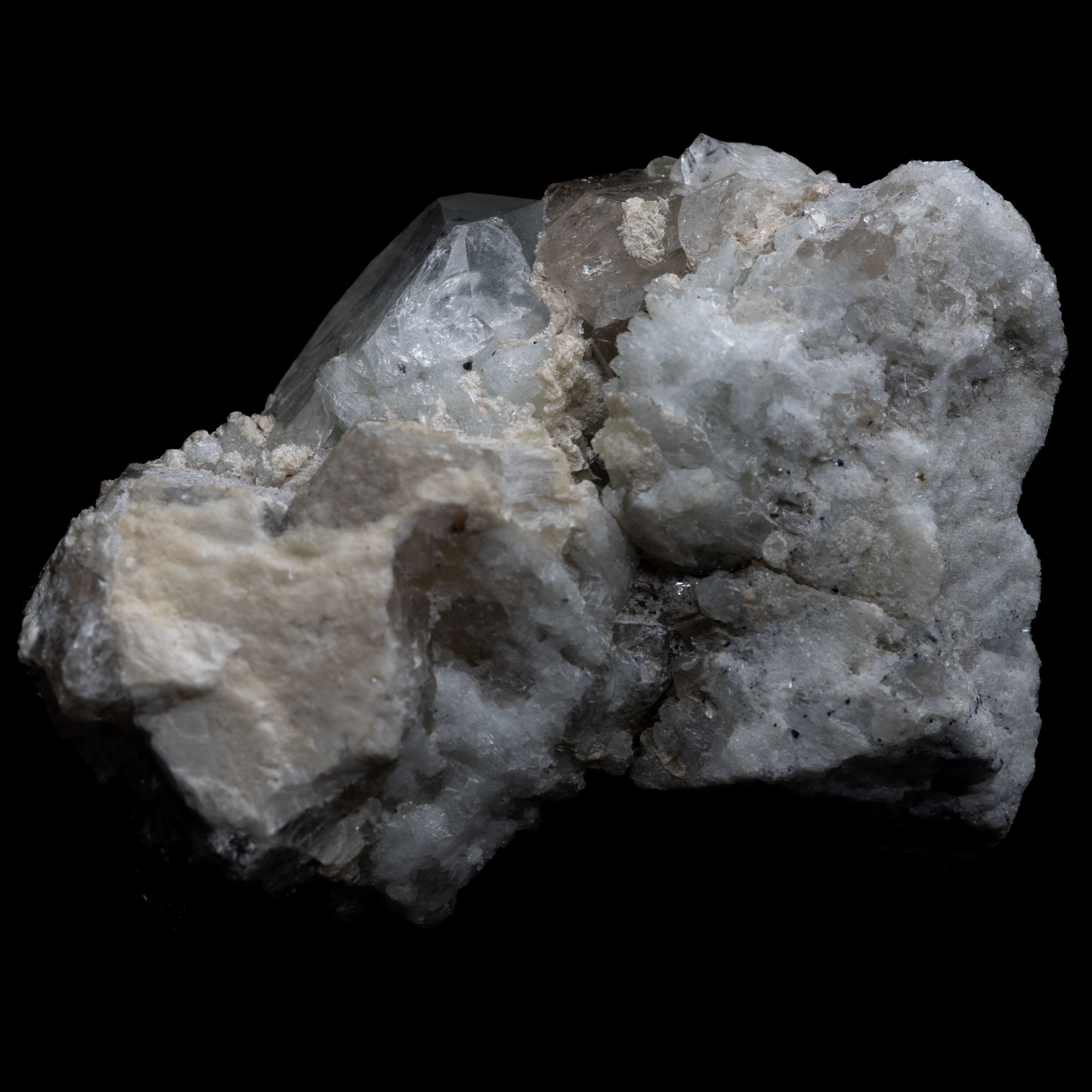 Pale-Blue Topaz with Smoky Quartz & Albite Matrix – 232 g, Shigar Valley