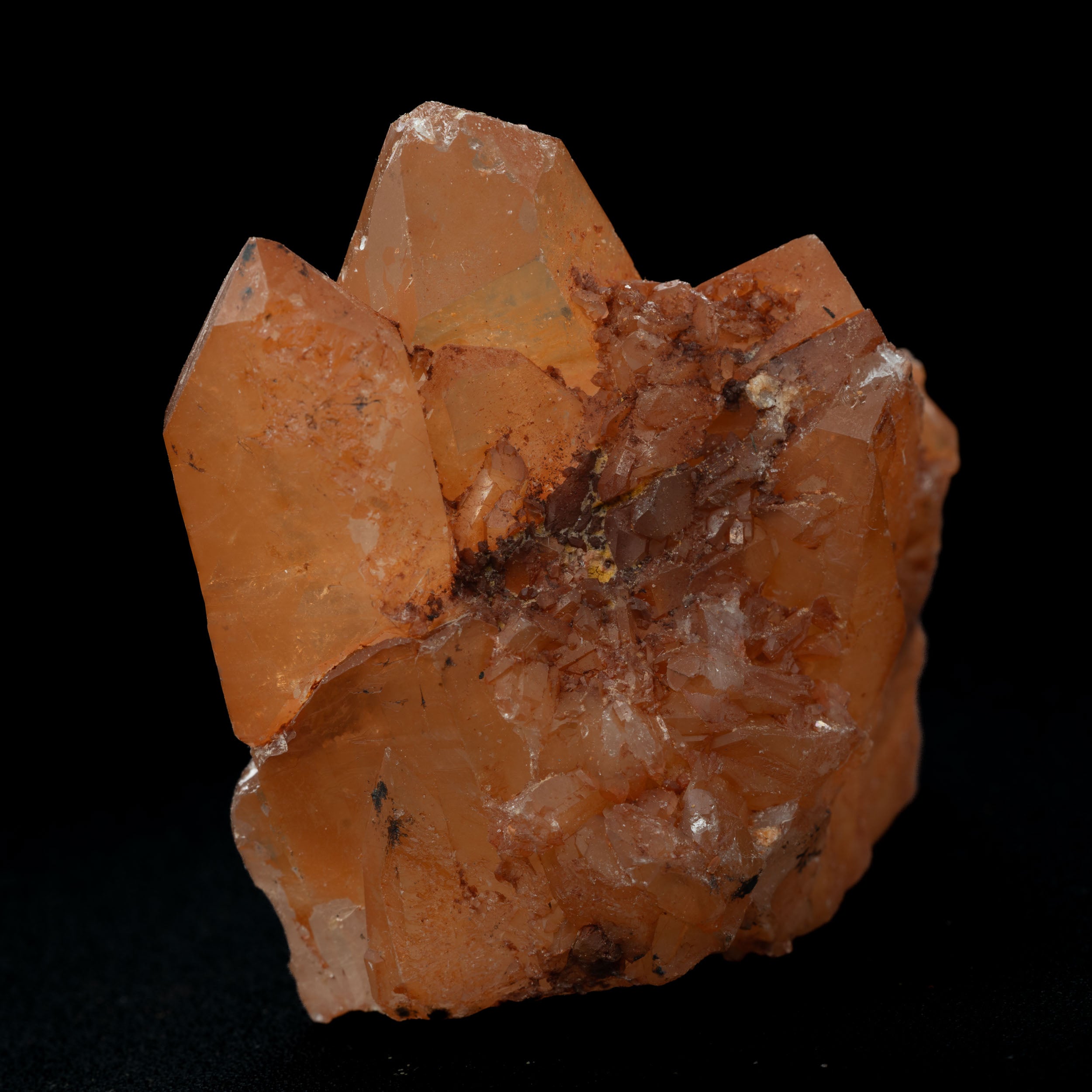 Tangerine Quartz Cluster – 54.7g Vibrant Brazilian Crystal