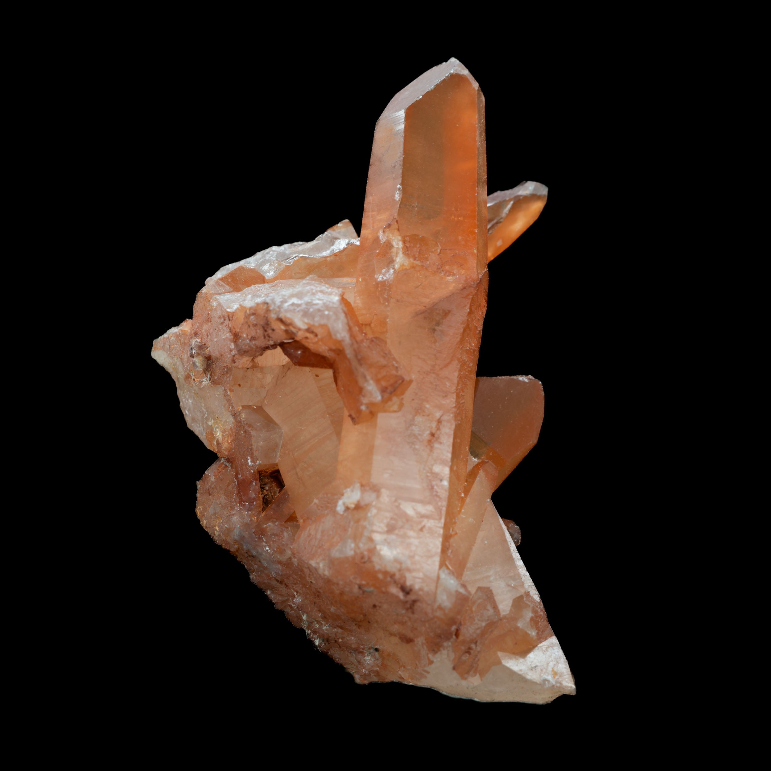 Tangerine Quartz Cluster – 68.9g, 69.6x39.9x34.9mm – Minas Gerais, Brazil