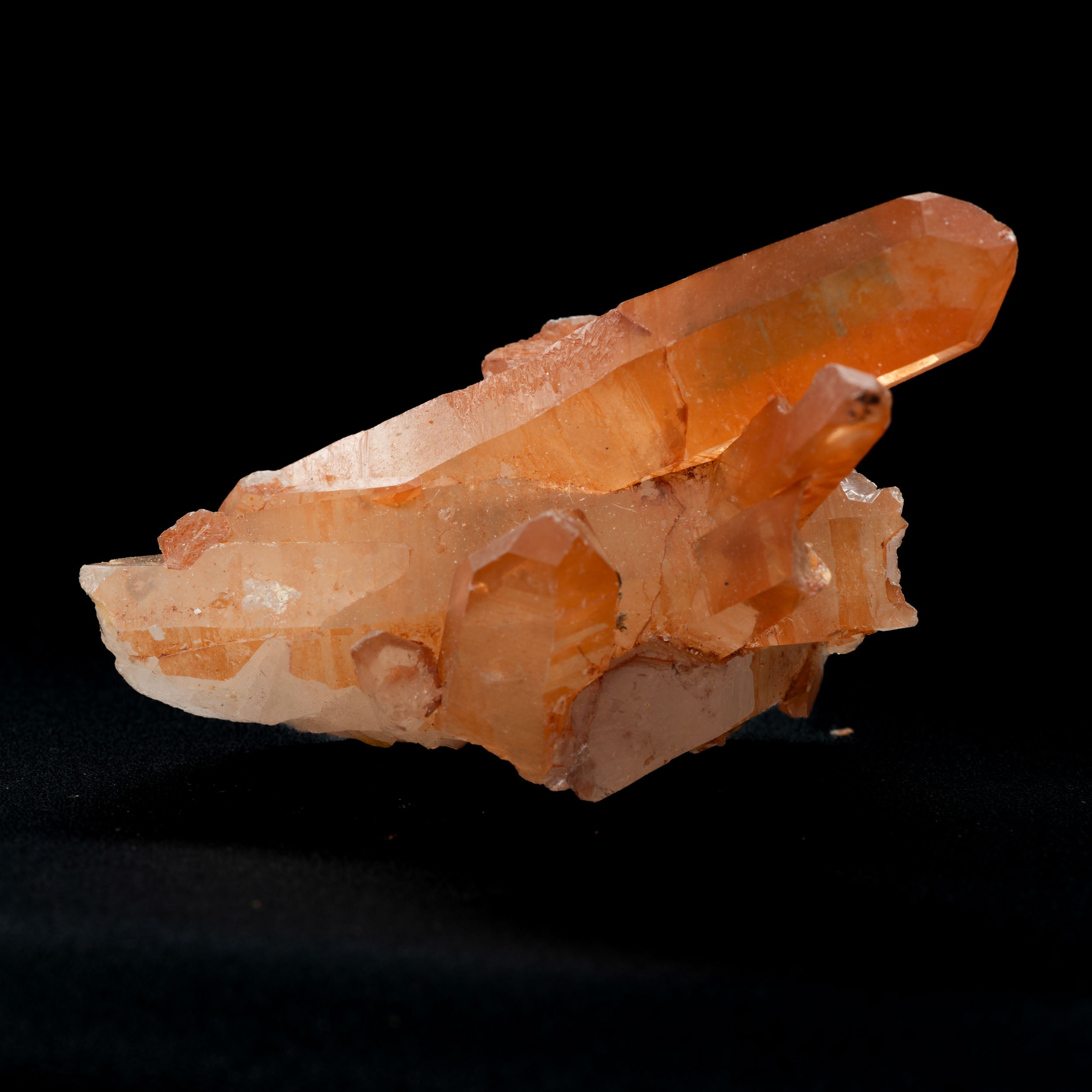 Tangerine Quartz Cluster – 68.9g, 69.6x39.9x34.9mm – Minas Gerais, Brazil