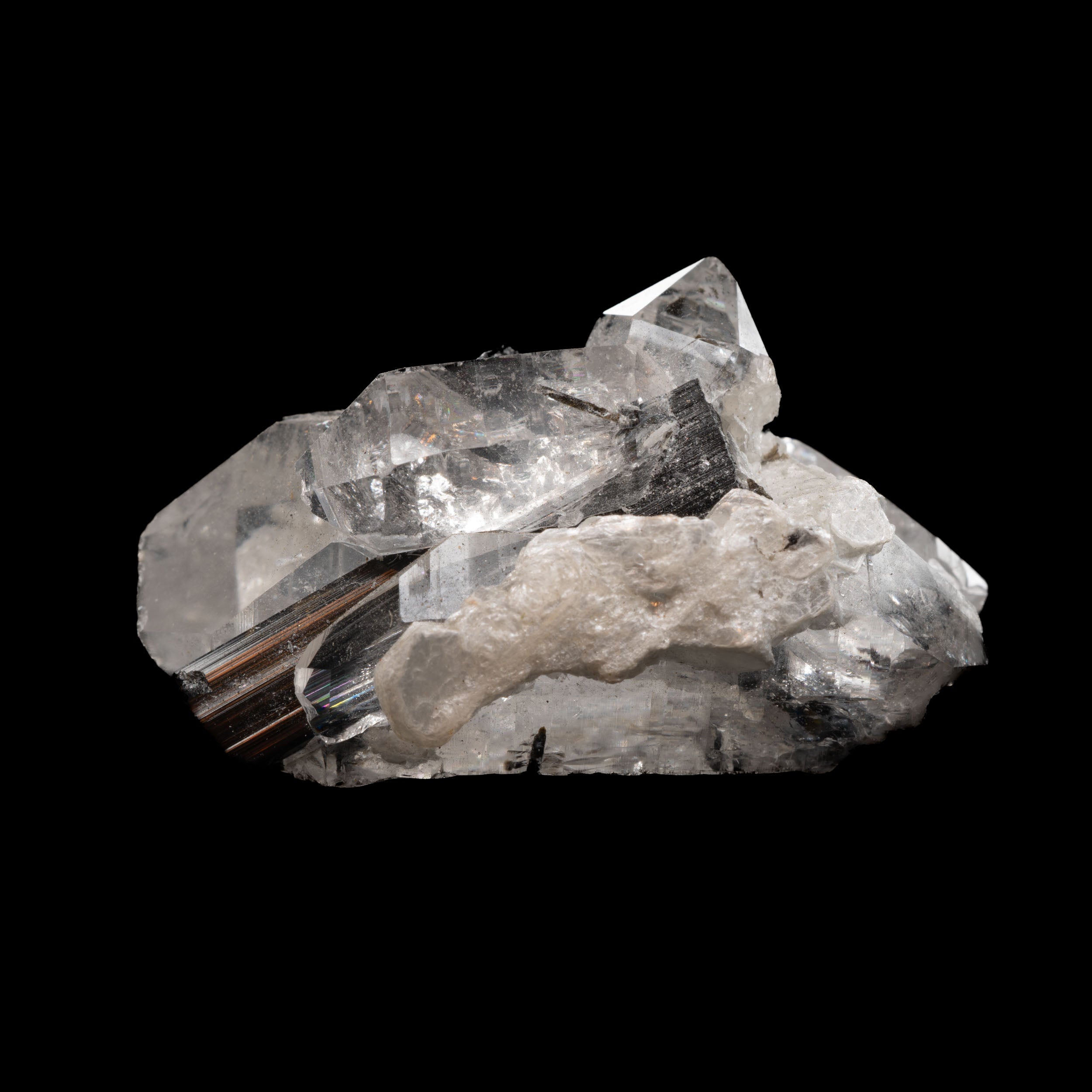 Tourmaline in Quartz with Mica Inclusions 10.16G