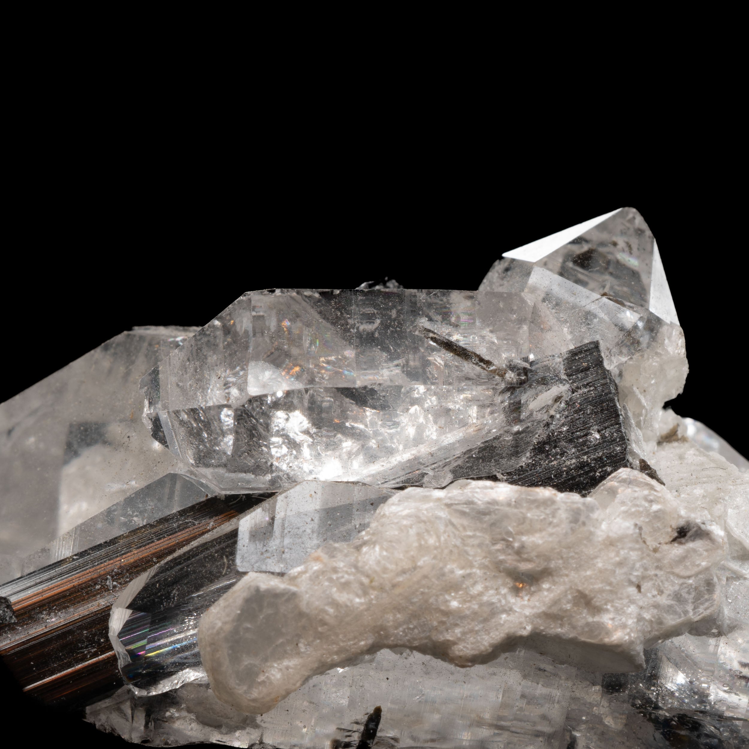 Tourmaline in Quartz with Mica Inclusions 10.16G