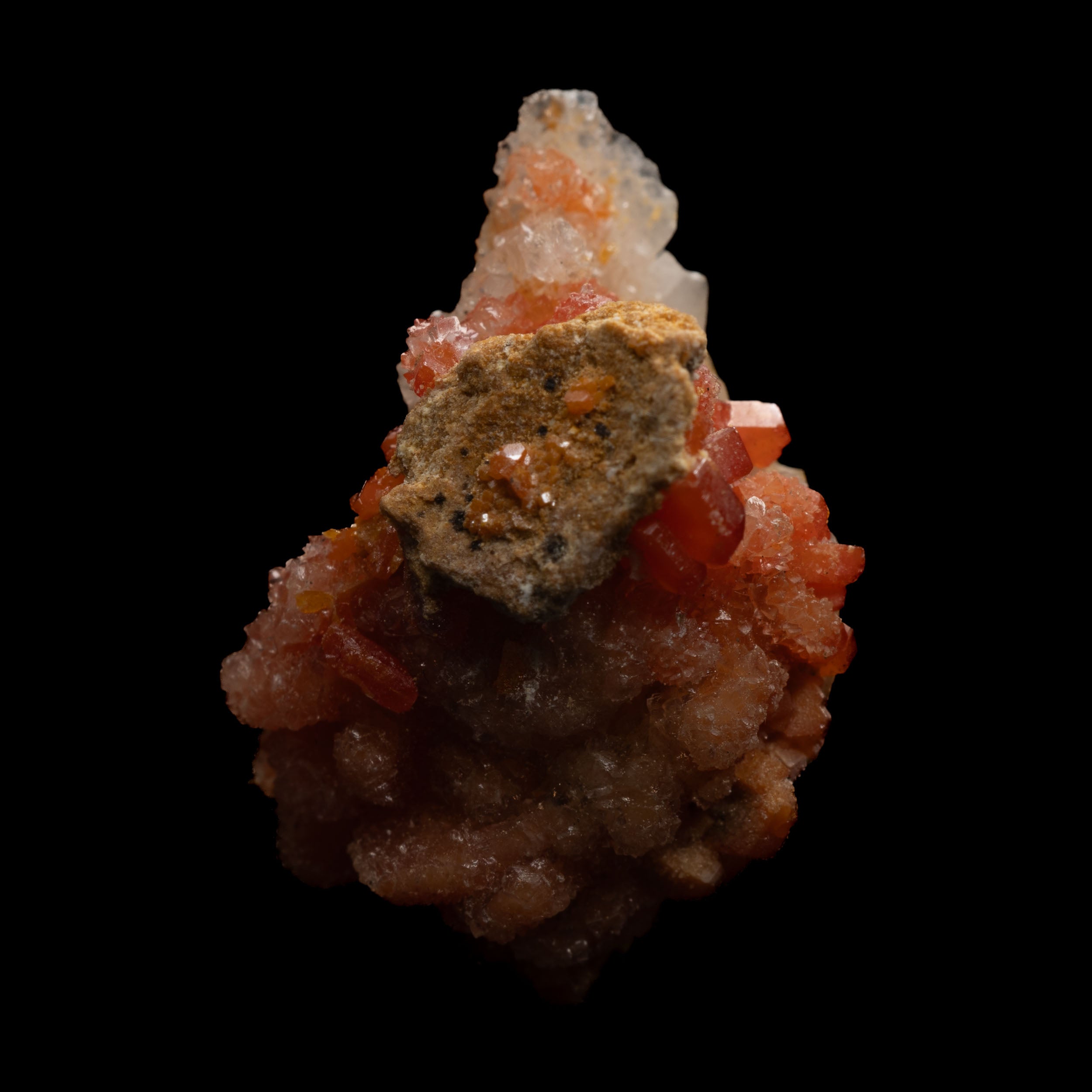 Vanadinite Crystals with Barite 7.5g - 23x16x13mm