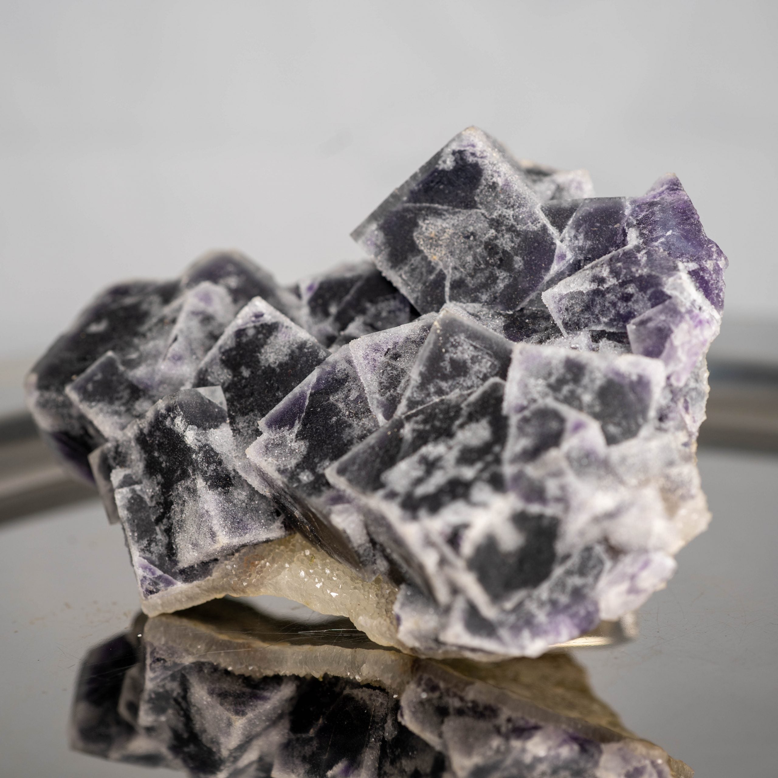 Fluorita Druzy Purple Cubic (330g)