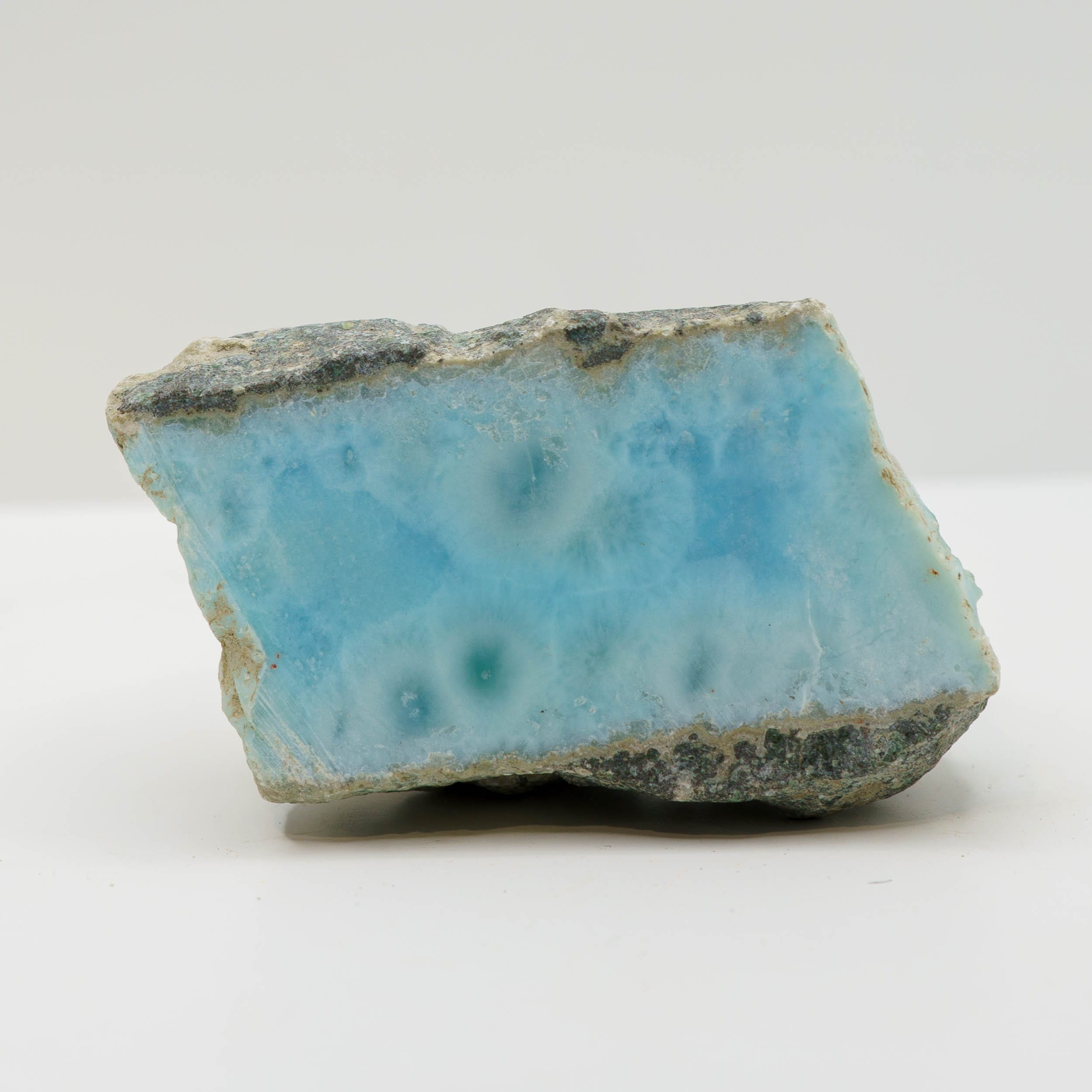Larimar Semi-Polished – 57.7g, 42x33x28mm, Dominican Republic