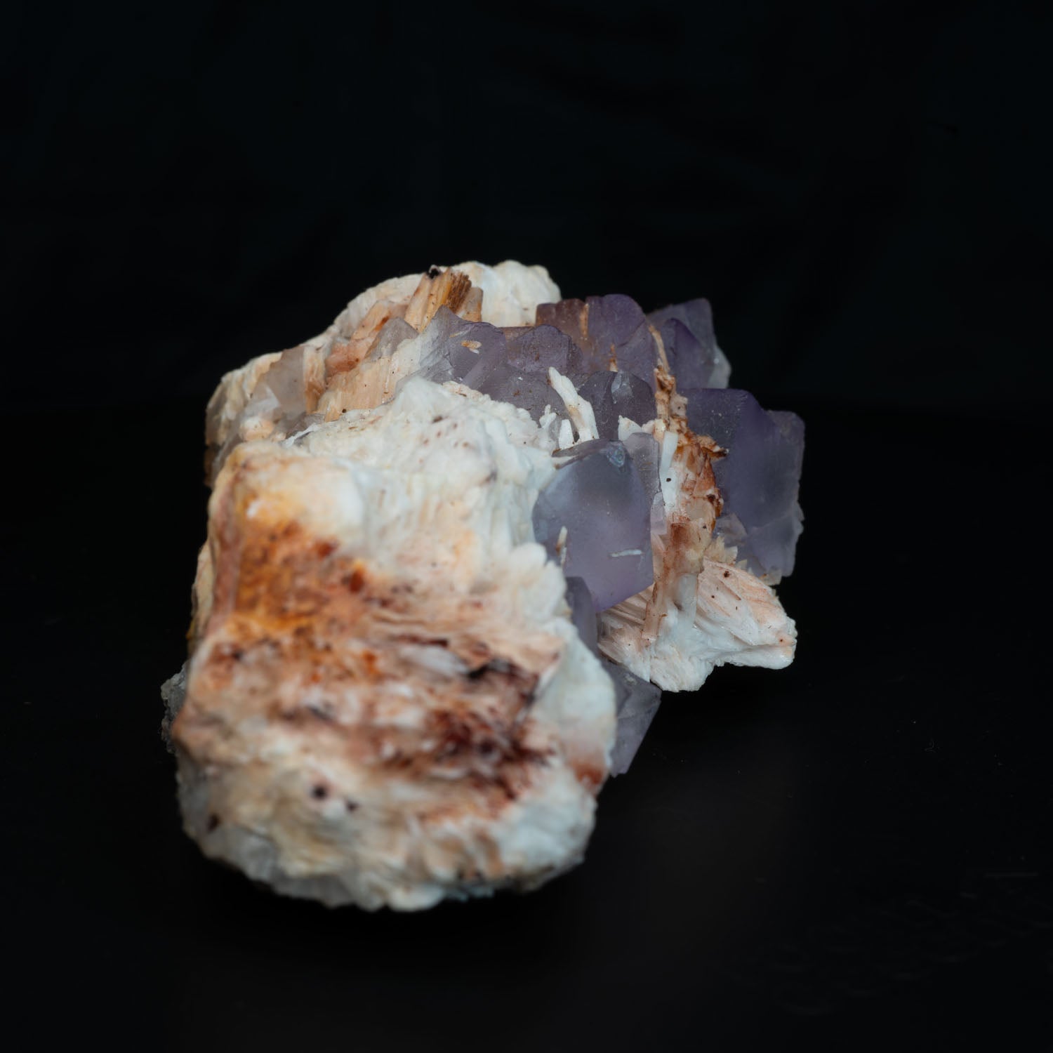 Lavender Fluorite with Barite 116g