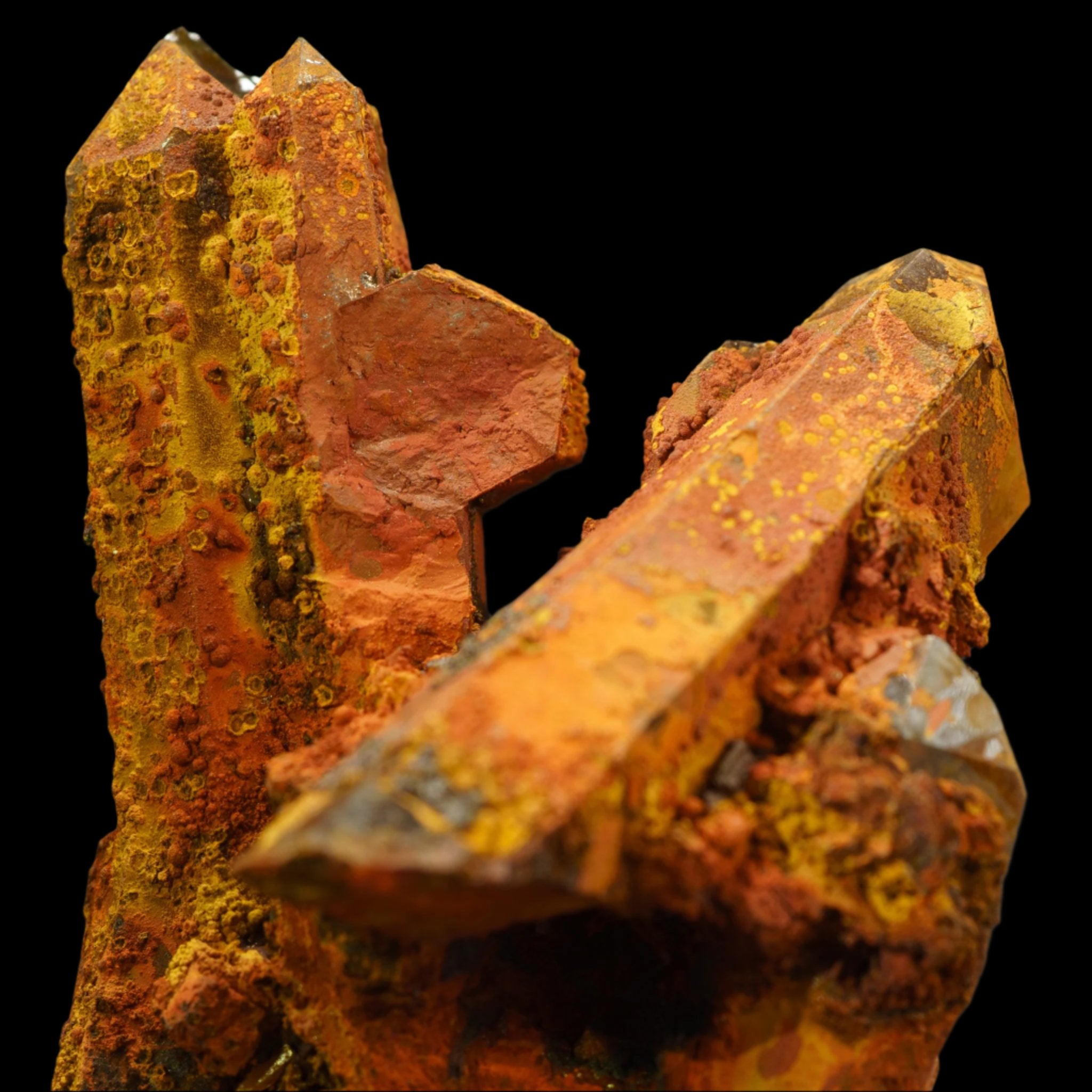 Smoky Quartz with Limonite, Hematite & Orange Iron Oxide 48g