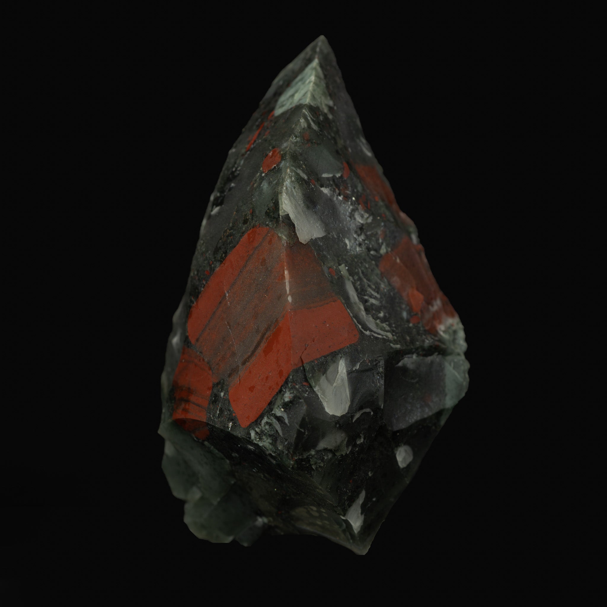 African Bloodstone with Pyrite