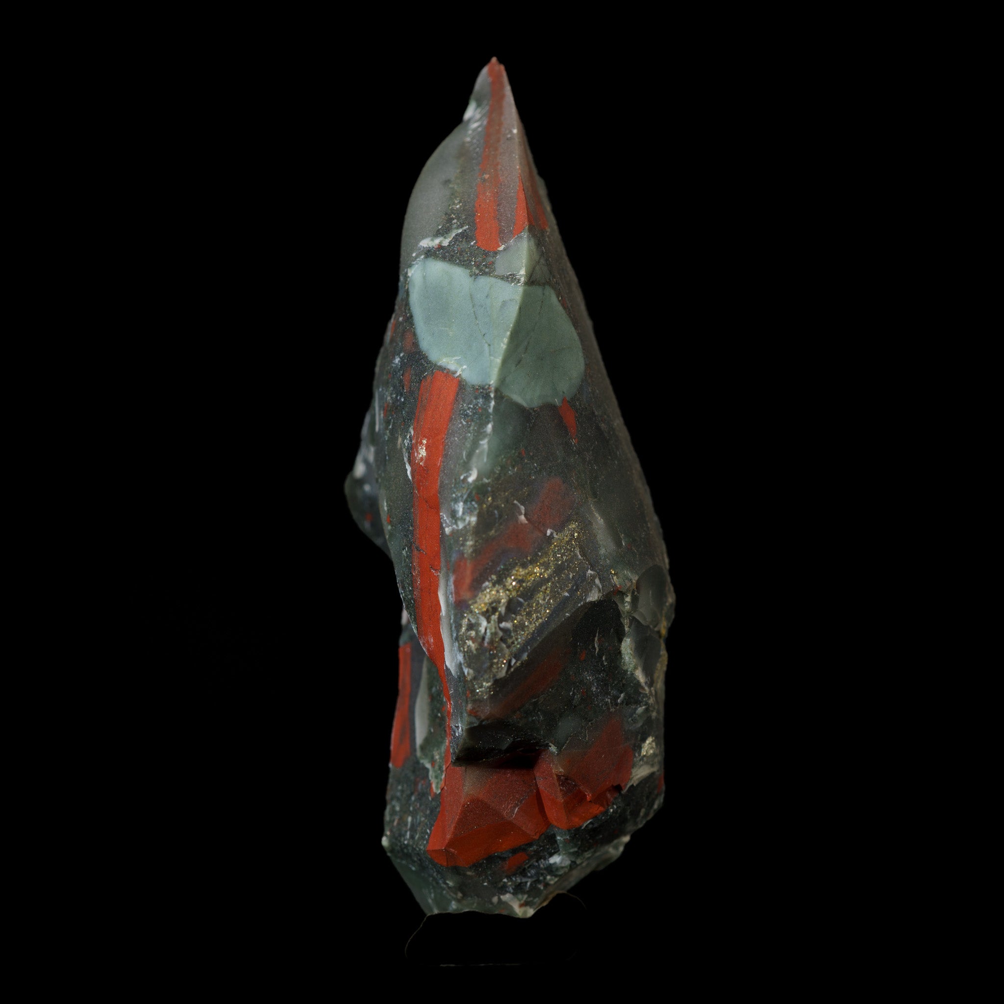African Bloodstone with Pyrite