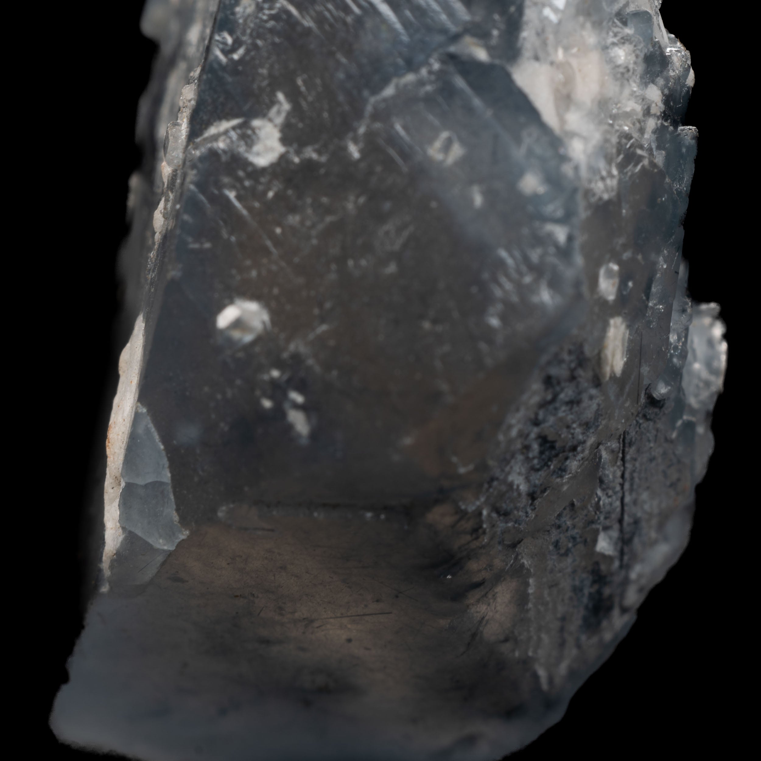 Smoky Blue Quartz with Magnesio-riebeckite needles - Brazil 19.3g