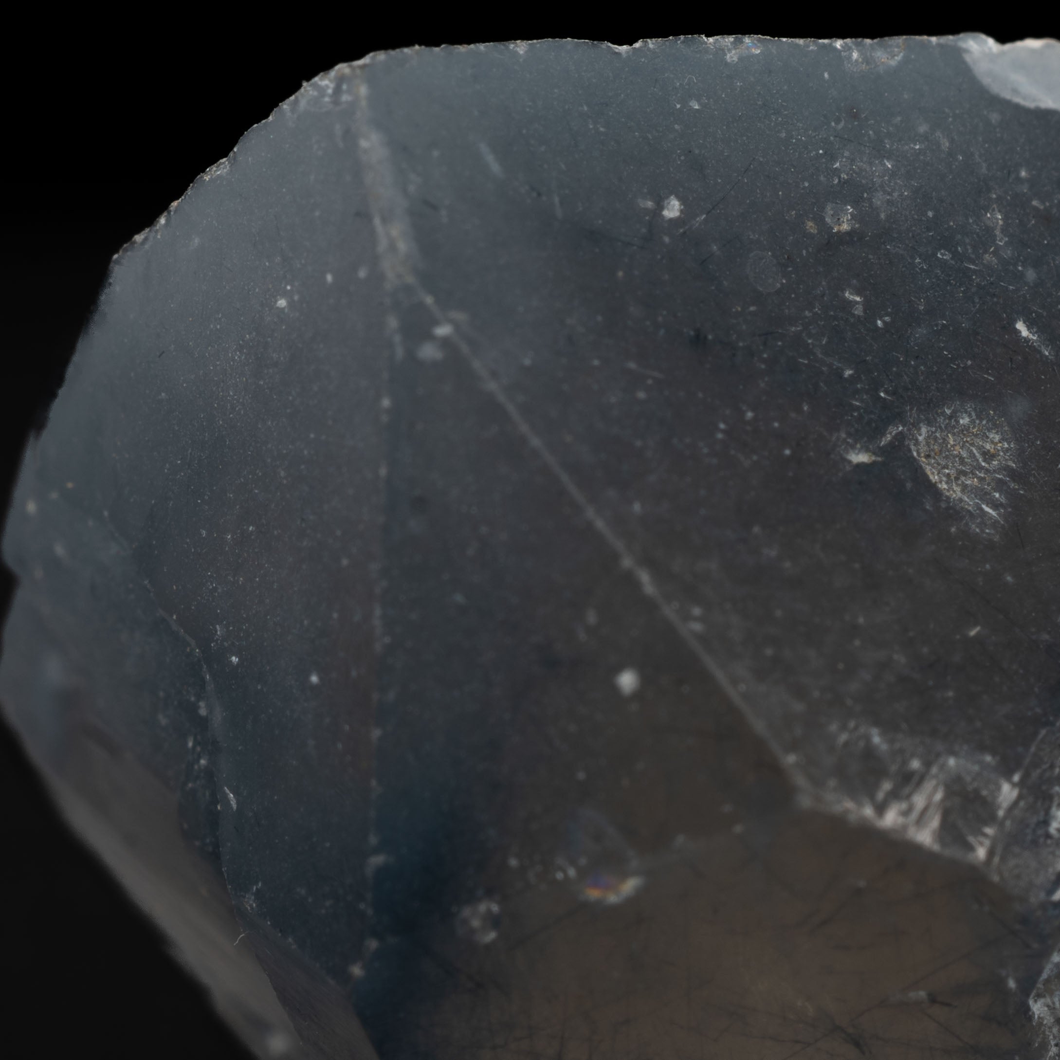 Smoky Blue Quartz with Magnesio-riebeckite needles - Brazil 19.3g