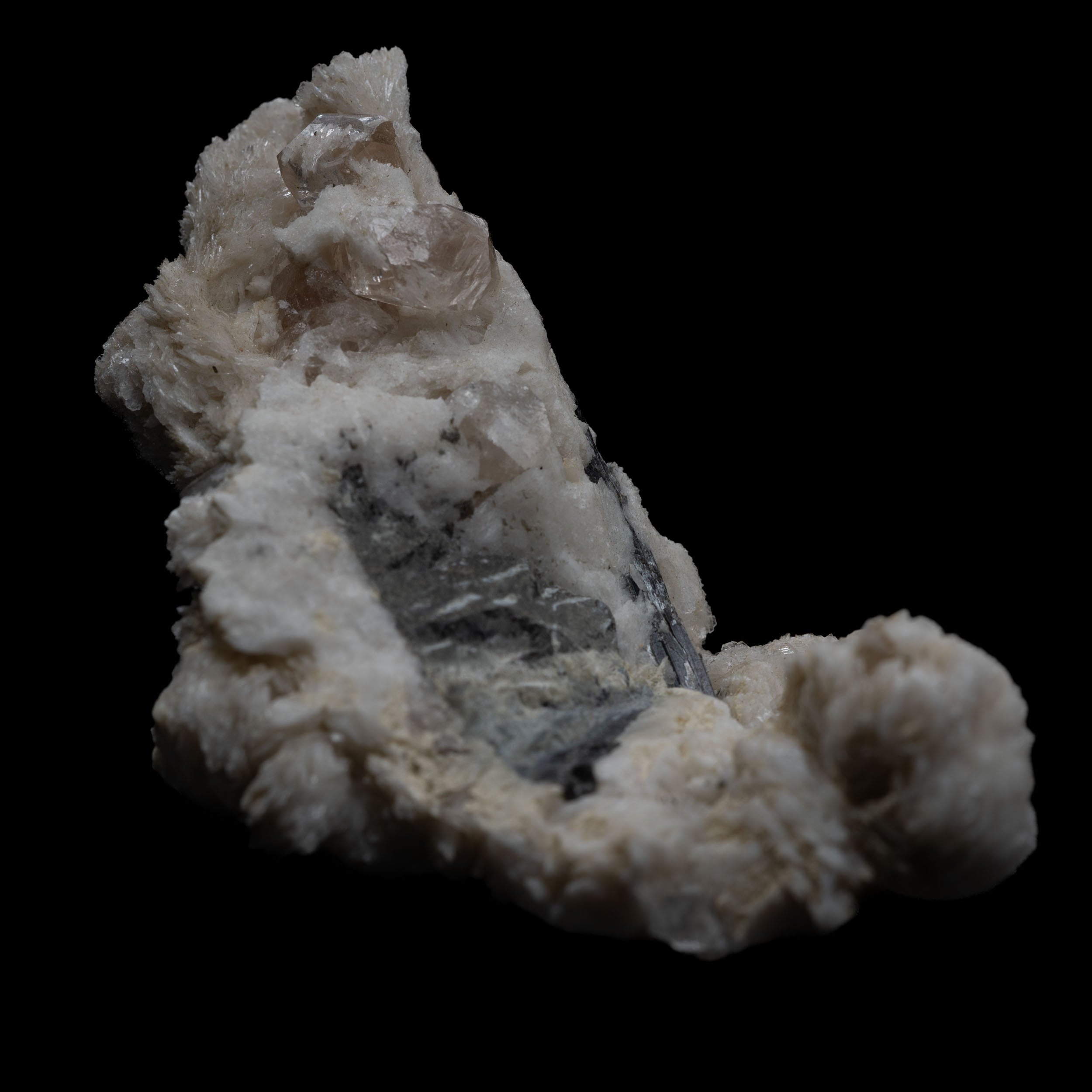 Champagne Topaz on Cleavelandite & Schorl – Shigar Valley Pakistan
