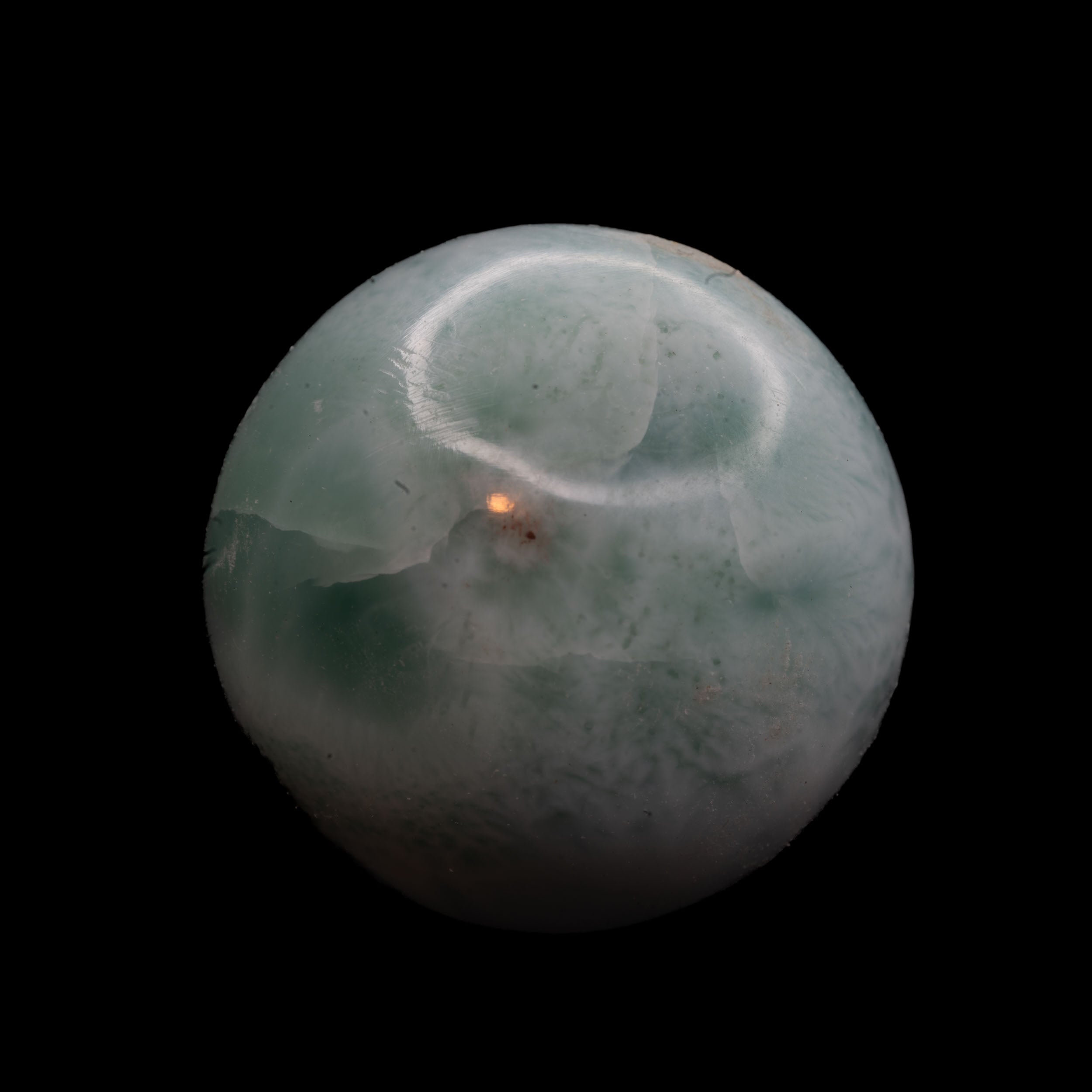 Polished Larimar Sphere 14.9g - Seafoam Serenity in 21mm