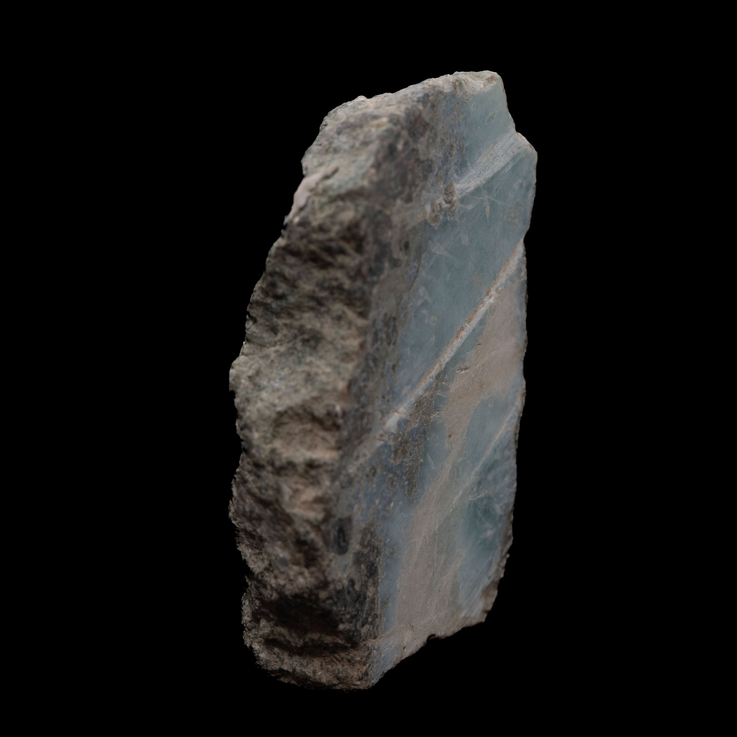 Unpolished Raw Larimar Slab 38.28G