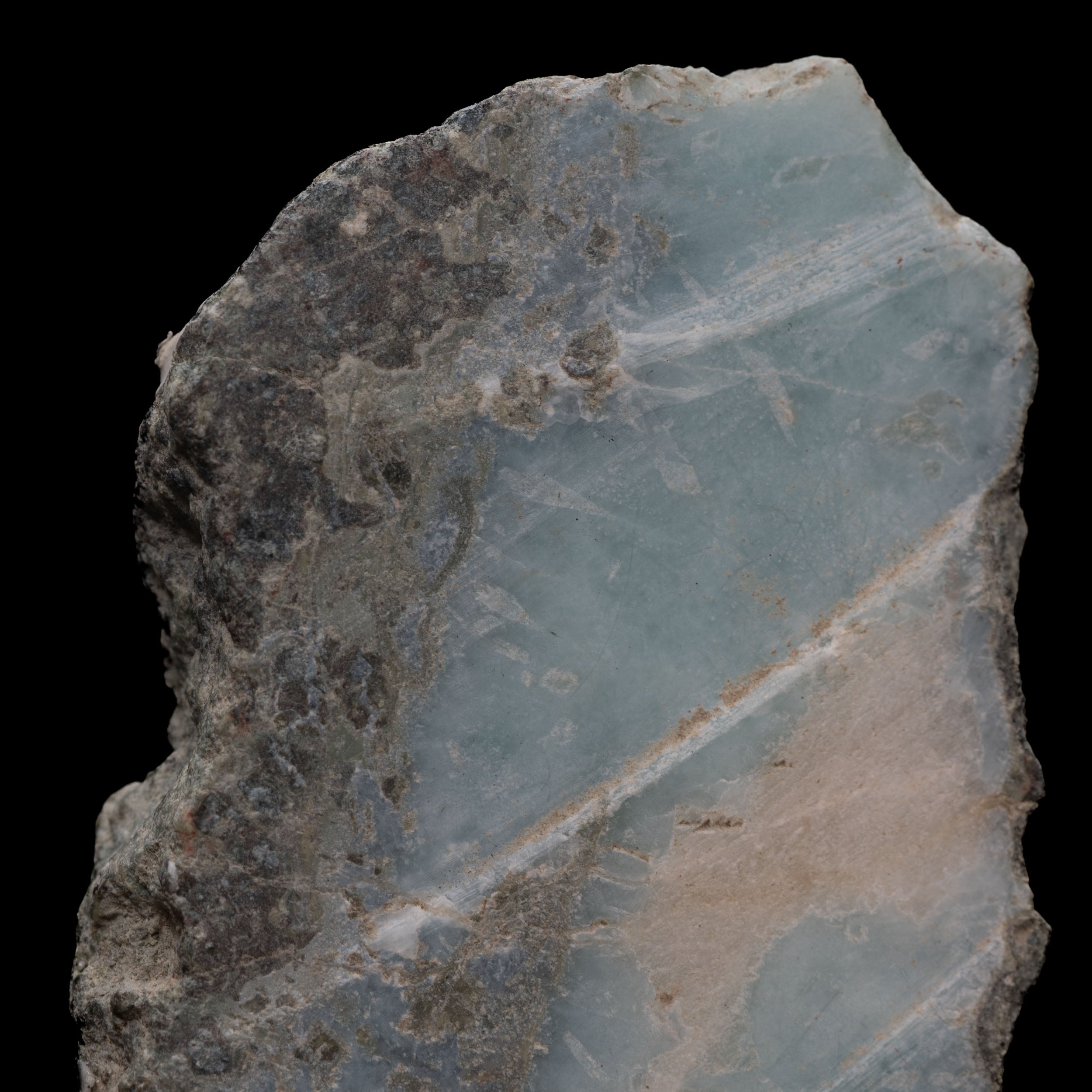 Unpolished Raw Larimar Slab 38.28G