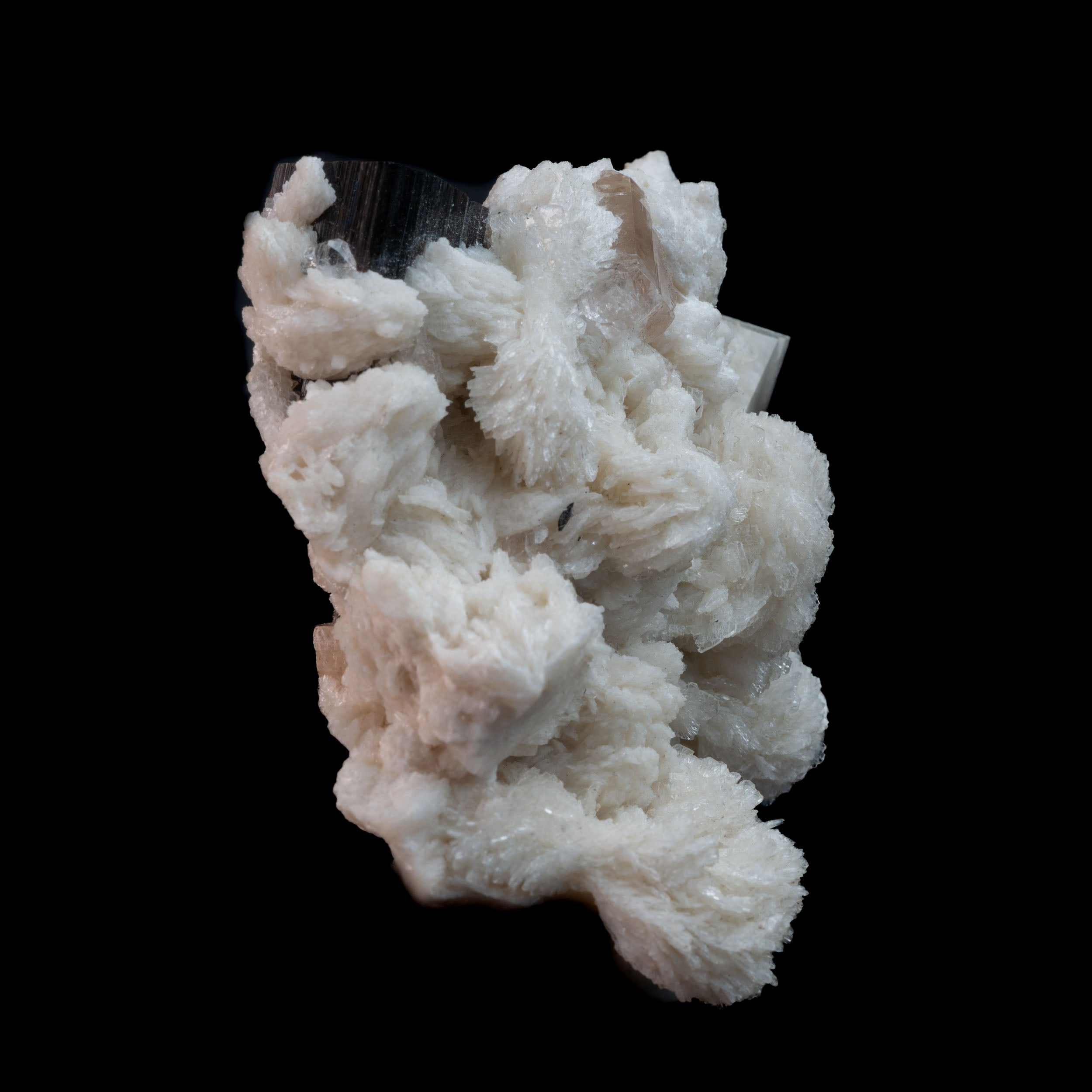 Sherry Topaz on Albite and Schorl Tourmaline - 164.16G