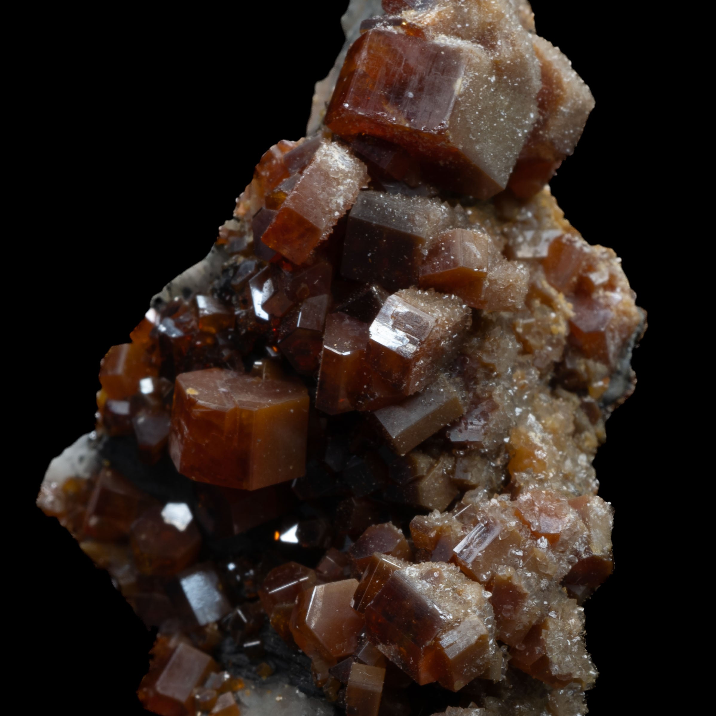 Vanadinite Crystals with Barite 30g from Morocco - 42x29x22mm