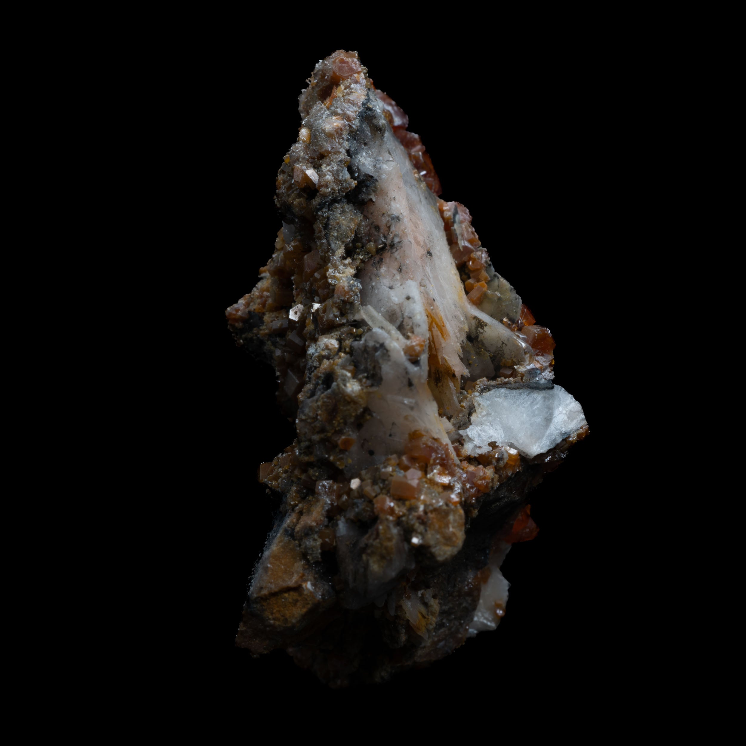 Vanadinite Crystals with Barite 30g from Morocco - 42x29x22mm