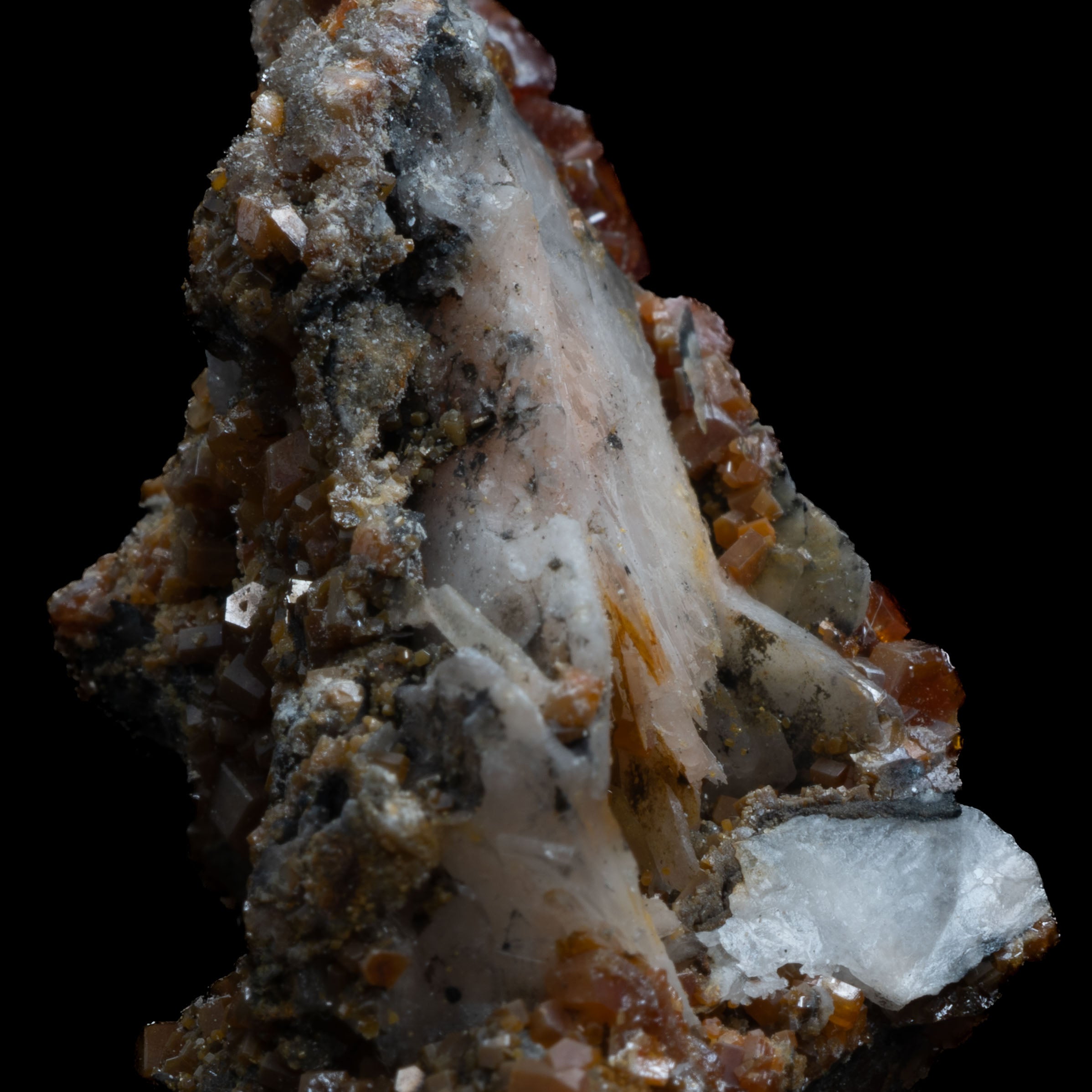 Vanadinite Crystals with Barite 30g from Morocco - 42x29x22mm