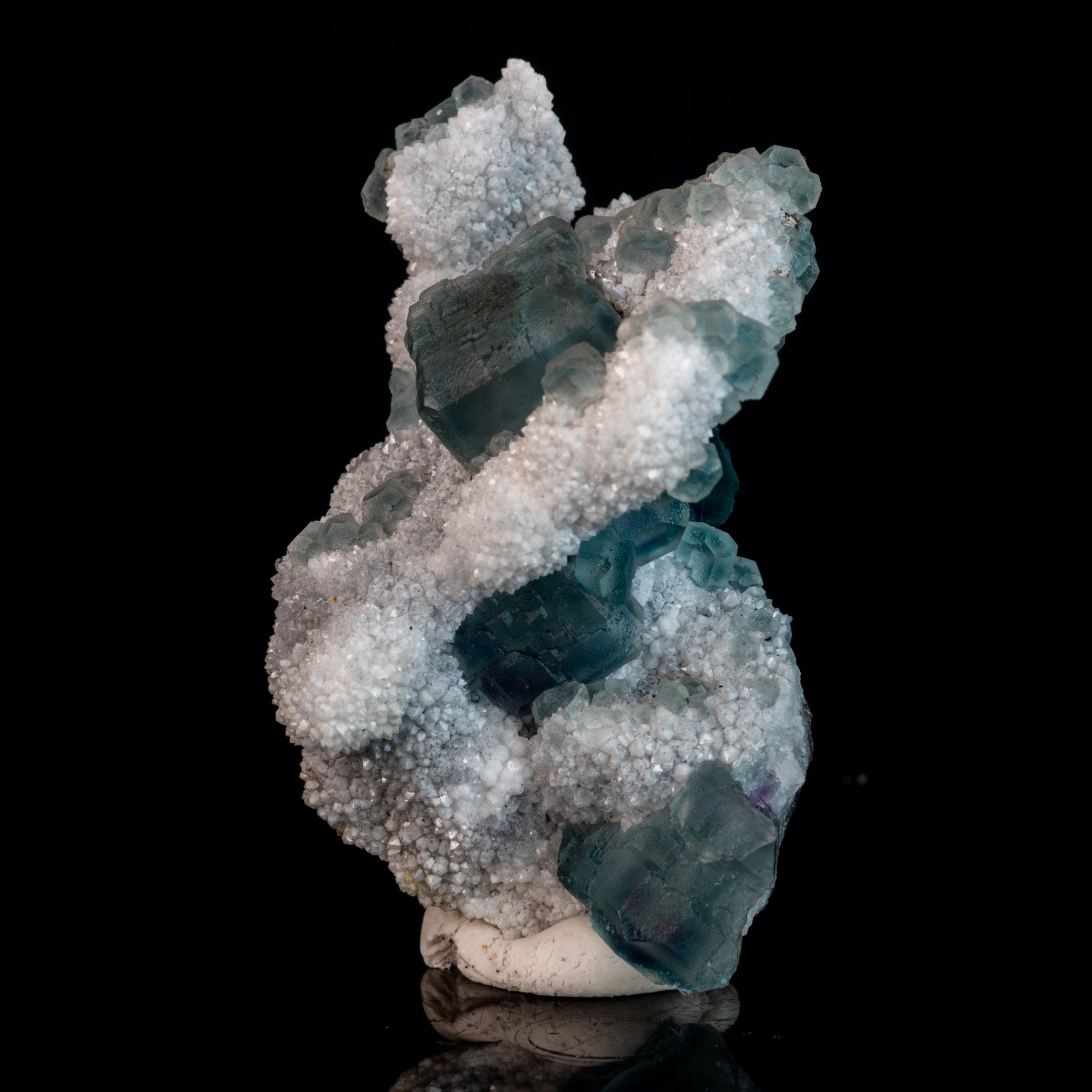 Aqua Blue Fluorite on Druzy Matrix 85g