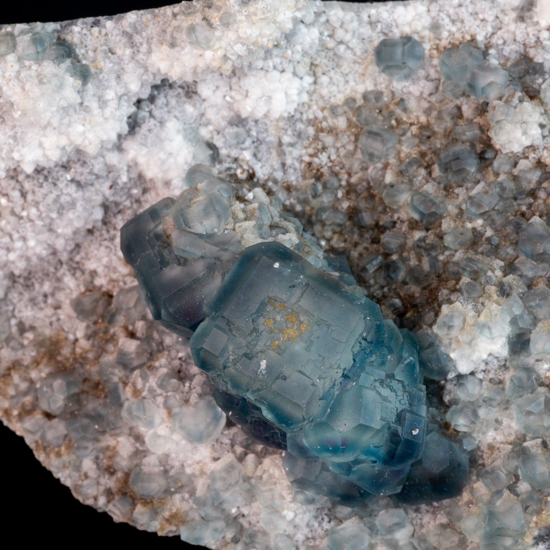 Aqua Blue Fluorite druzy 94g