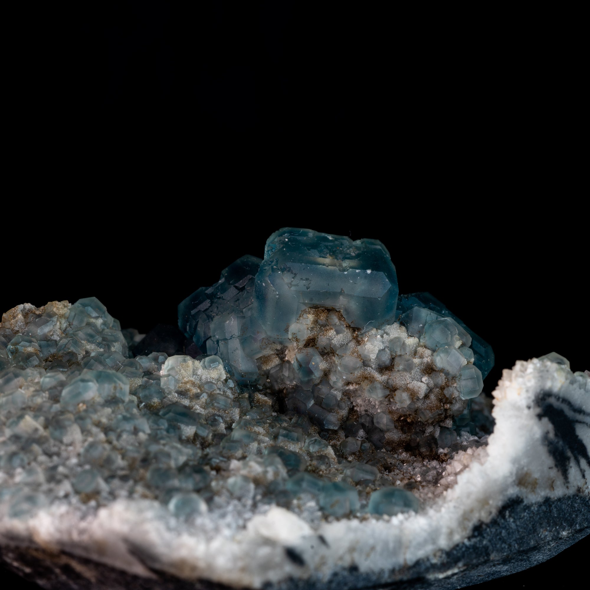 Aqua Blue Fluorite druzy 94g